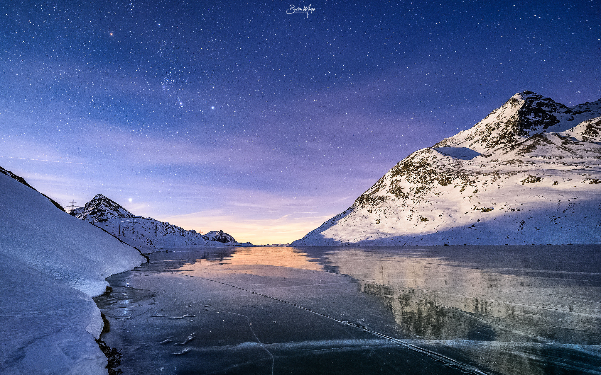 Nikon Df sample photo. Moonlight at lago bianco photography