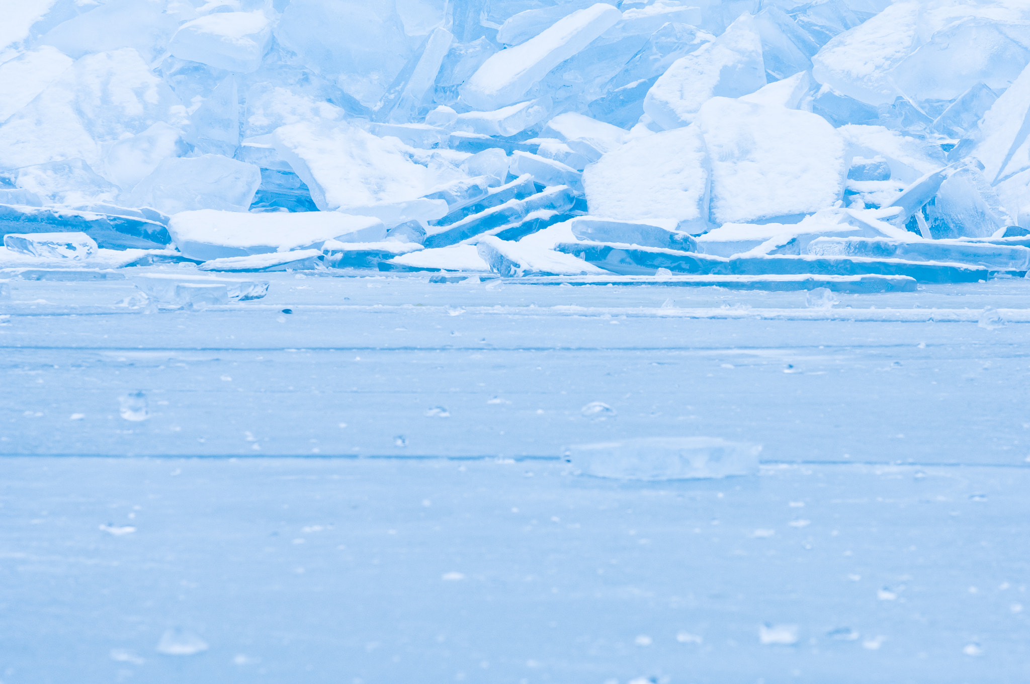 Nikon D2X sample photo. Winter scene with frozen ice-pack ice float and other formations photography