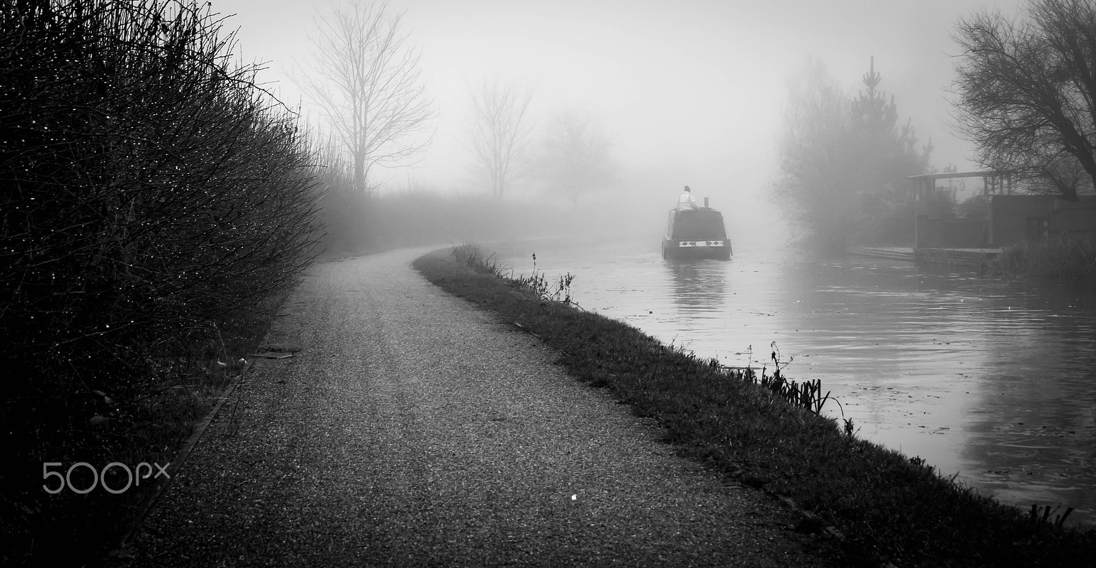 Sigma 18-50mm f/2.8 Macro sample photo. Barge in the mist photography