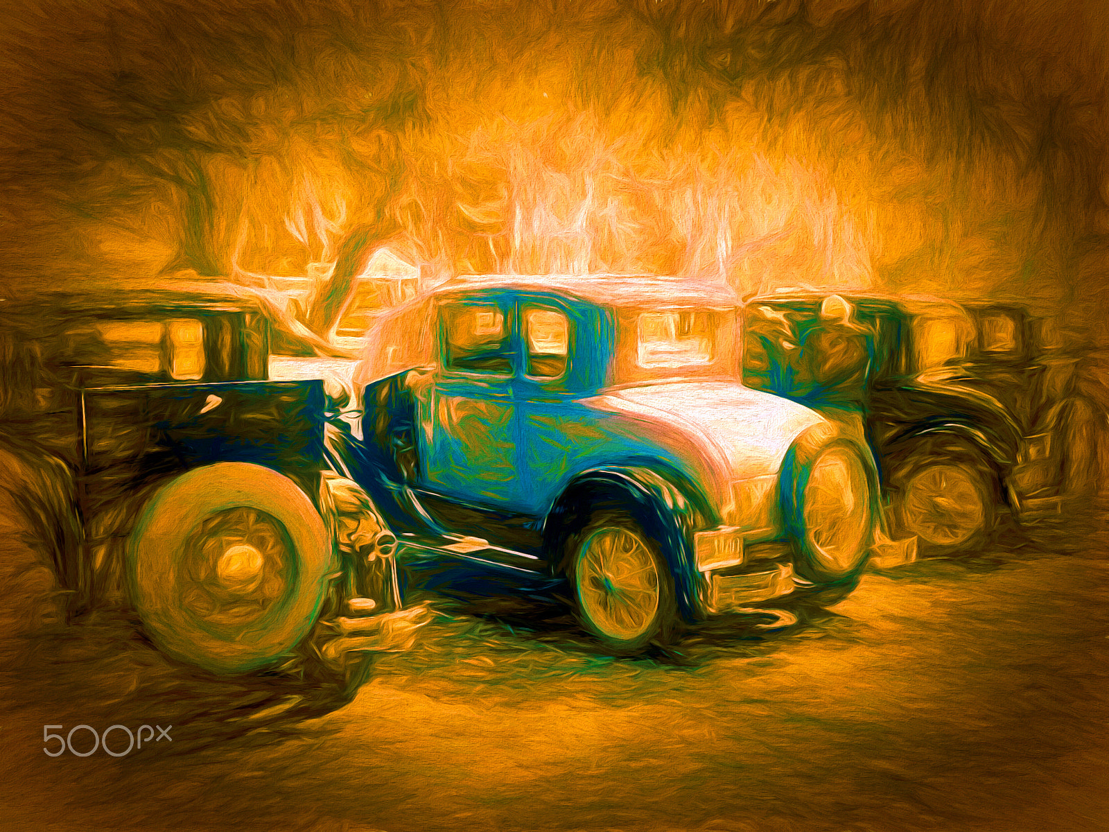 Olympus C5050Z sample photo. Car glows photography