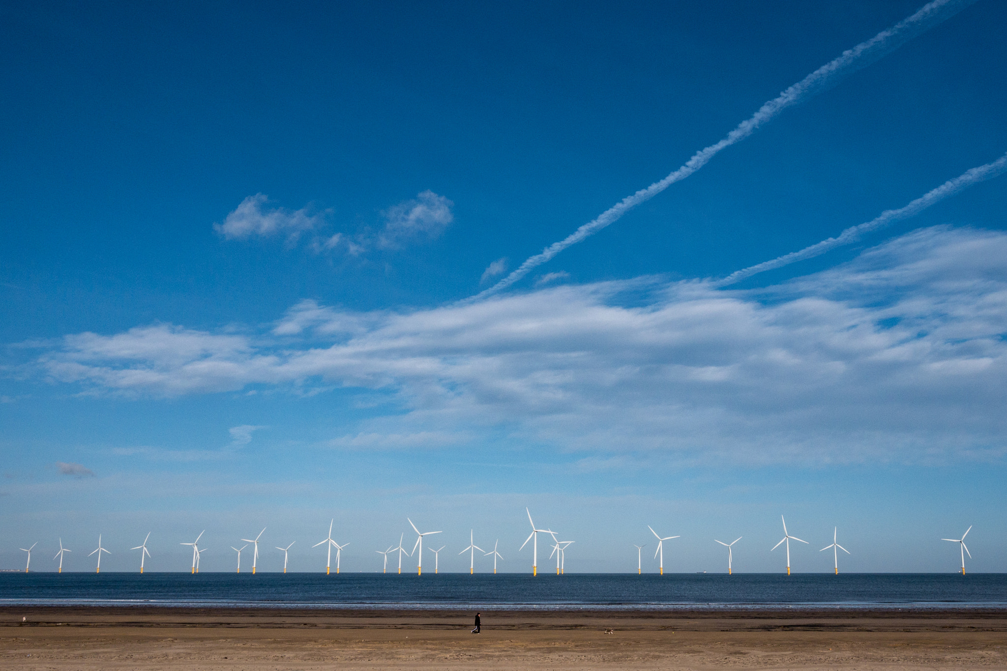 Panasonic Lumix DMC-G6 + LUMIX G VARIO PZ 14-42/F3.5-5.6 sample photo. Teesside wind farm, redcar photography