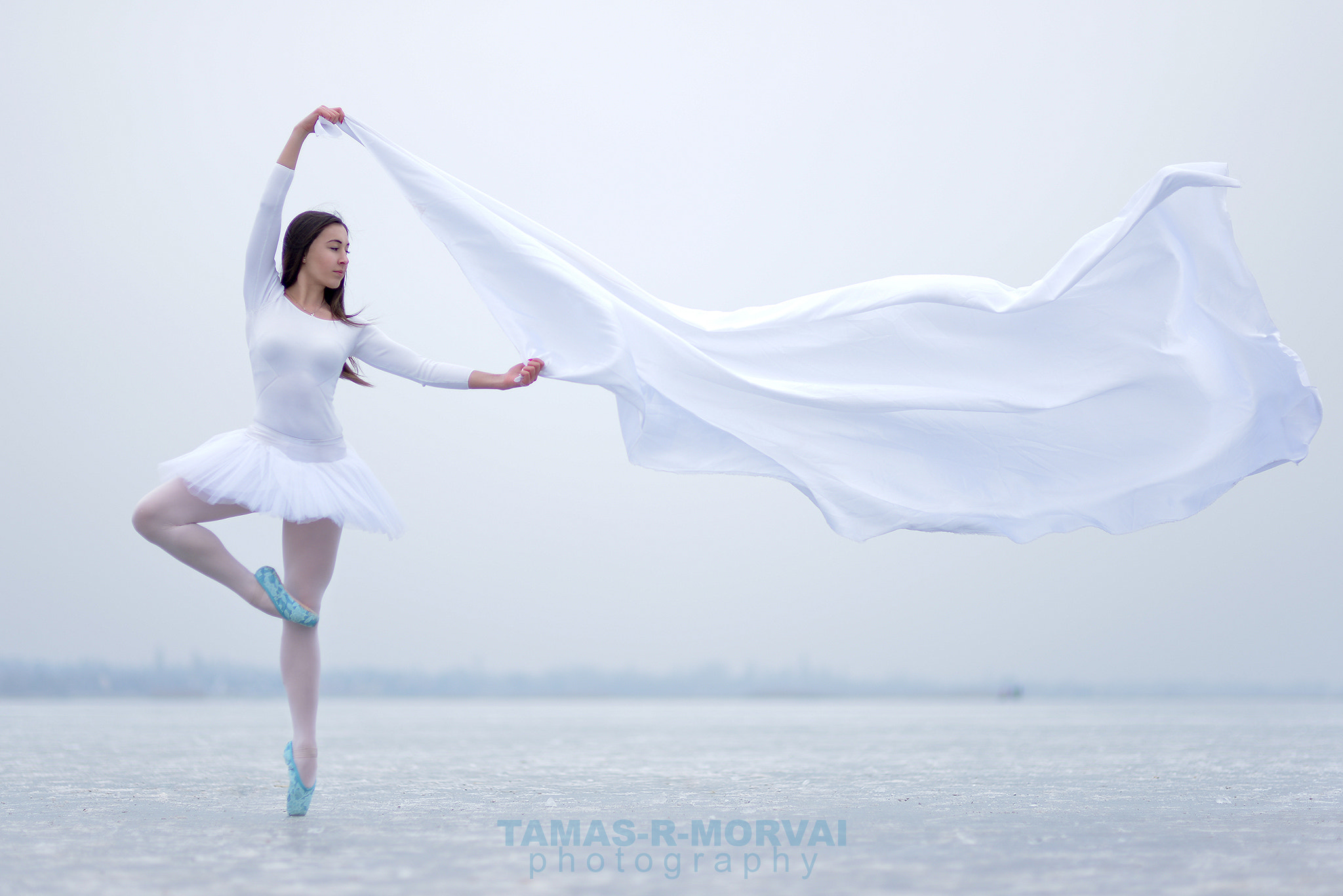 Nikon D610 sample photo. Fanni on frozen lake photography