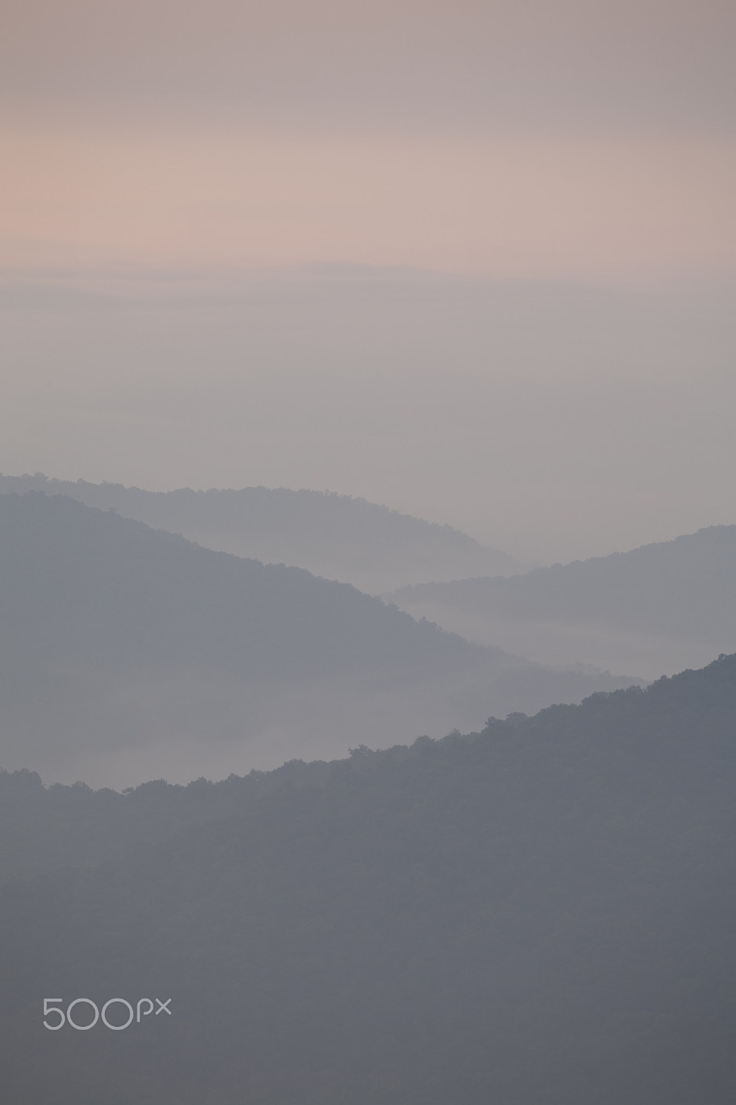 Canon EOS 5D + Canon EF 100-400mm F4.5-5.6L IS USM sample photo. Pastel morning view from blue ridge parkway photography