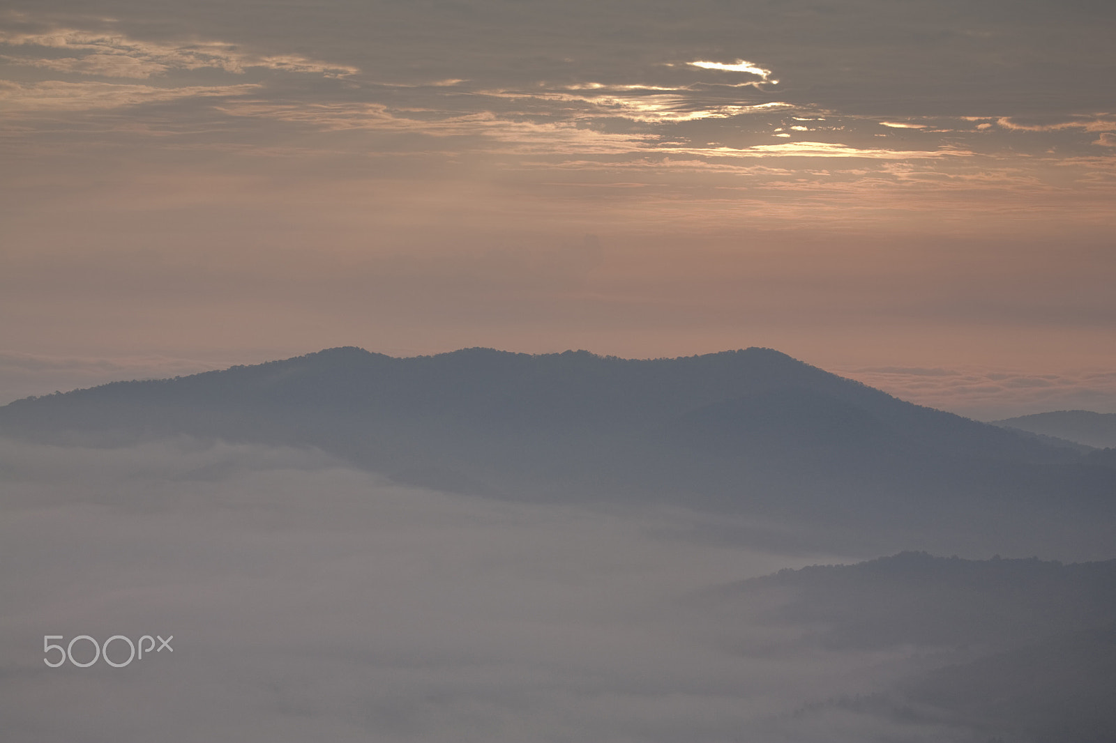 Canon EOS 5D sample photo. Pastel morning view from blue ridge parkway photography