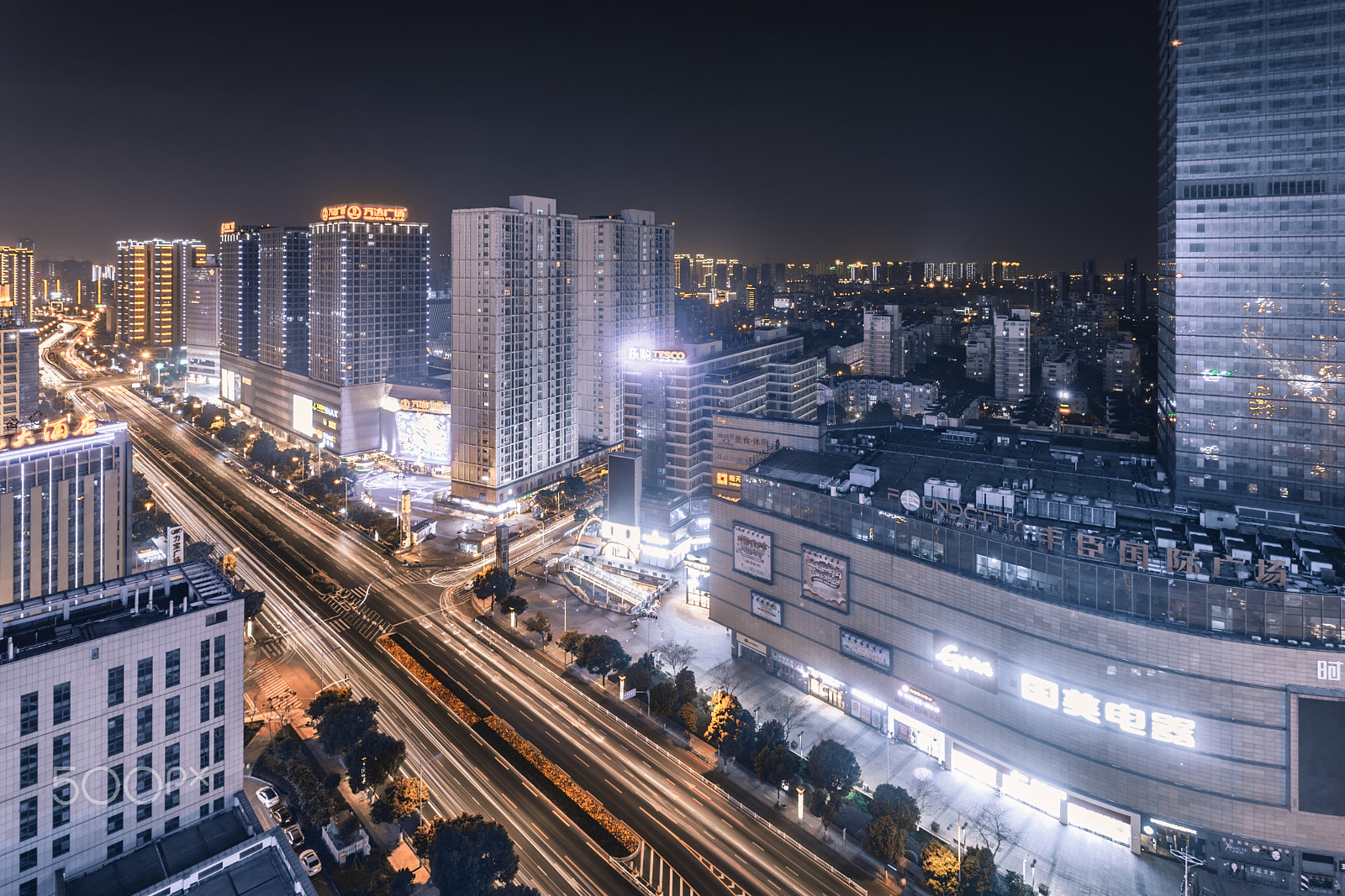 Sony a7 II + Canon EF 17-40mm F4L USM sample photo. Changzhou skyline an night photography