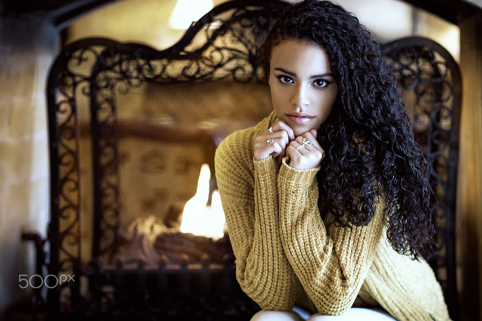 Canon EF 50mm F1.2L USM sample photo. By fireplace photography