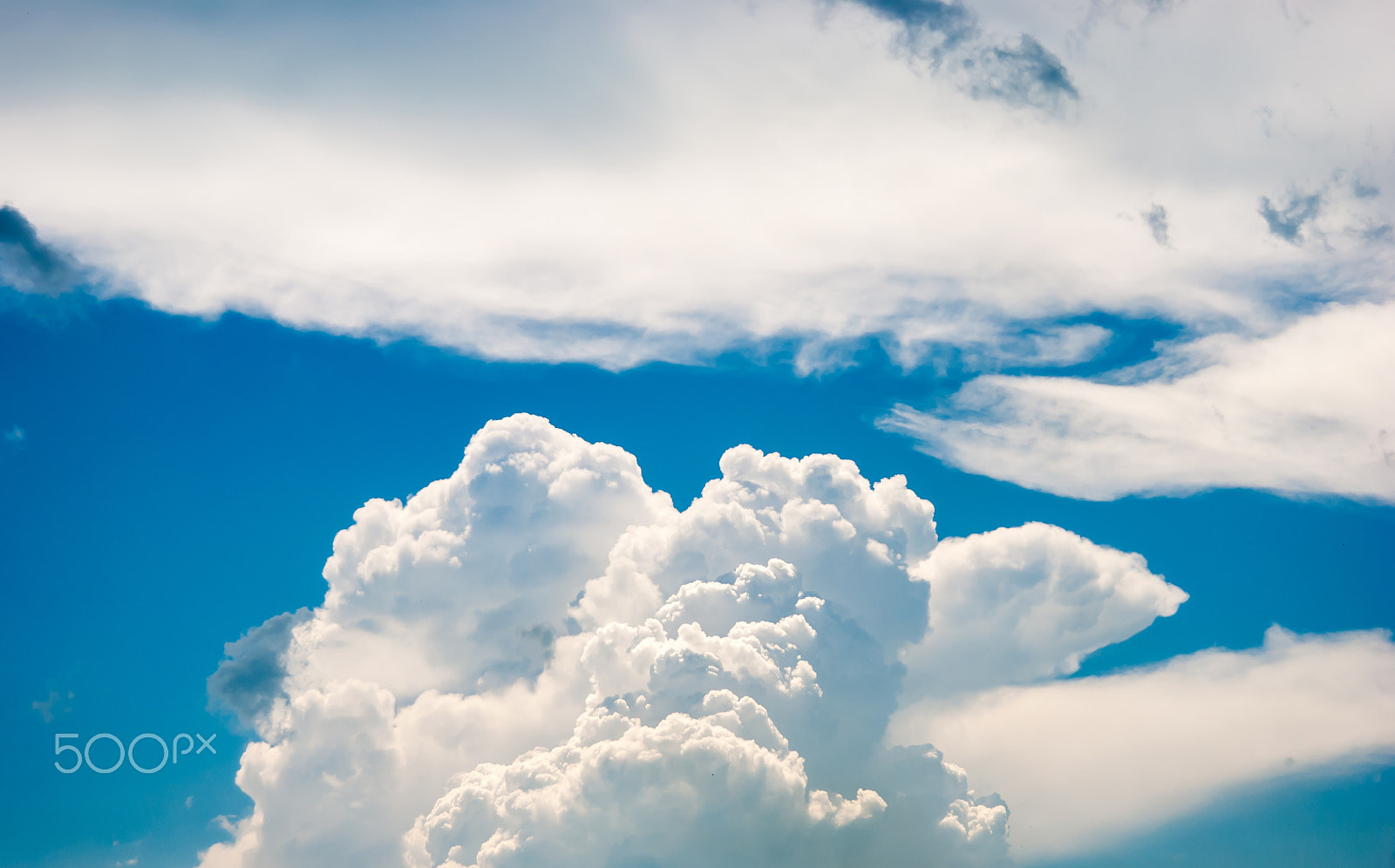 Nikon D3000 sample photo. Blue sky and various cloud formations photography