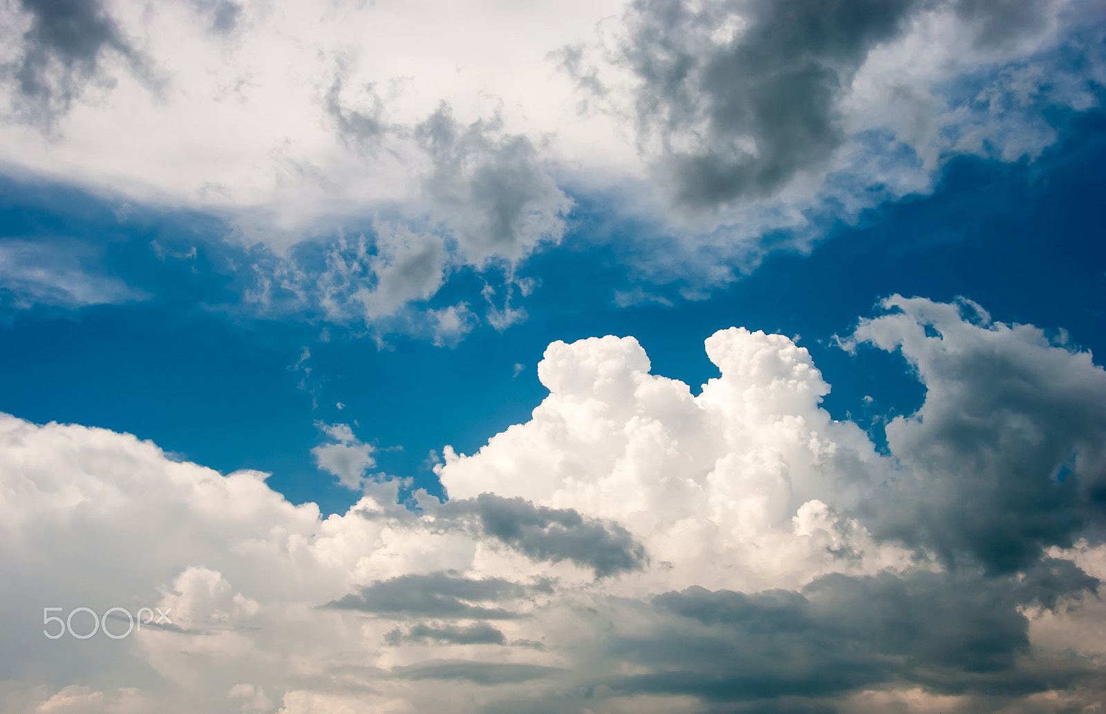 Nikon D3000 sample photo. Blue sky and various cloud formations photography