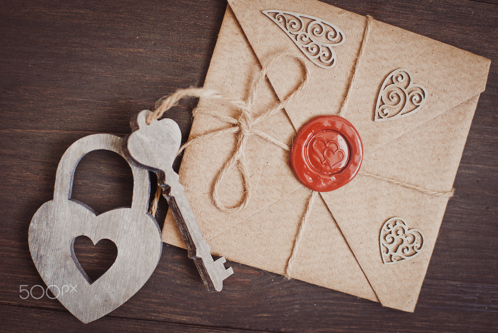 Nikon D800 + Nikon AF Nikkor 50mm F1.4D sample photo. Sealed love letter on a wooden background photography