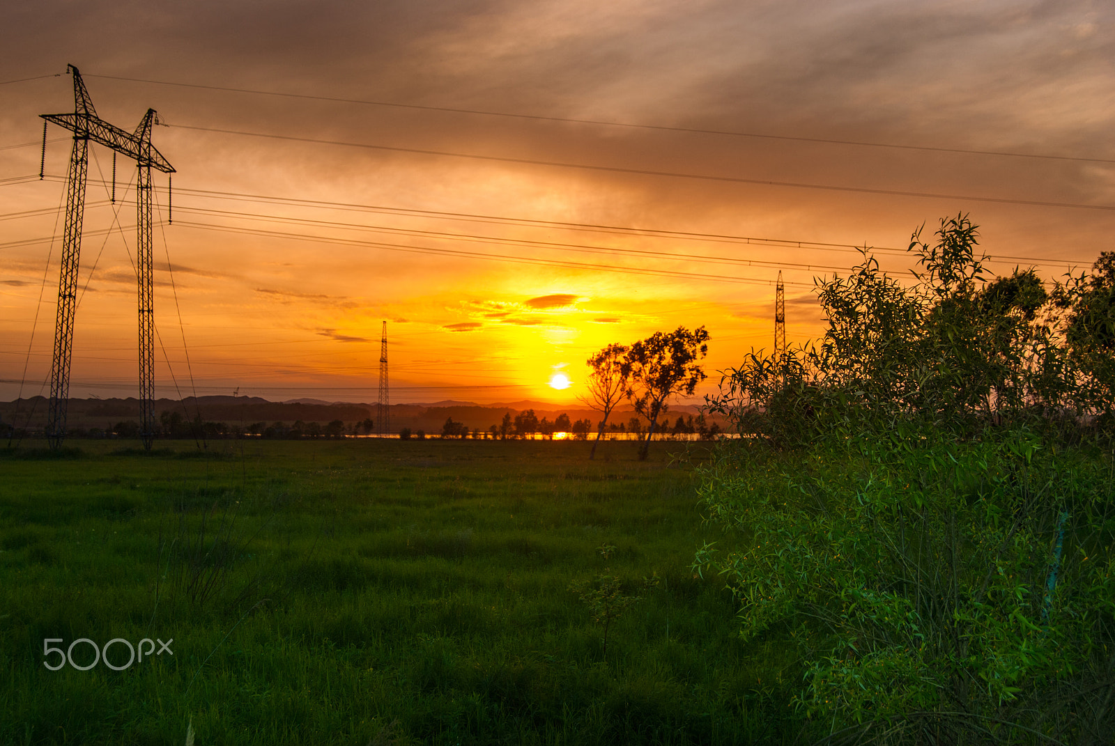 Nikon D3000 sample photo. Electricity pylons4 photography
