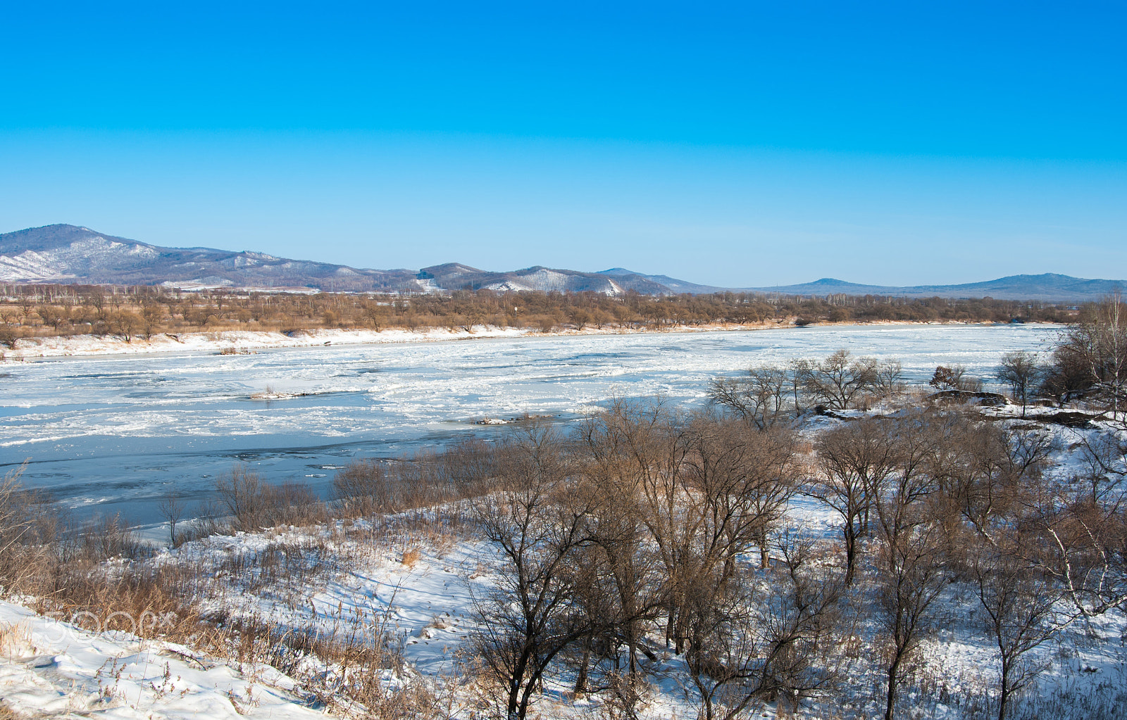 Nikon D3000 sample photo. River in winter photography