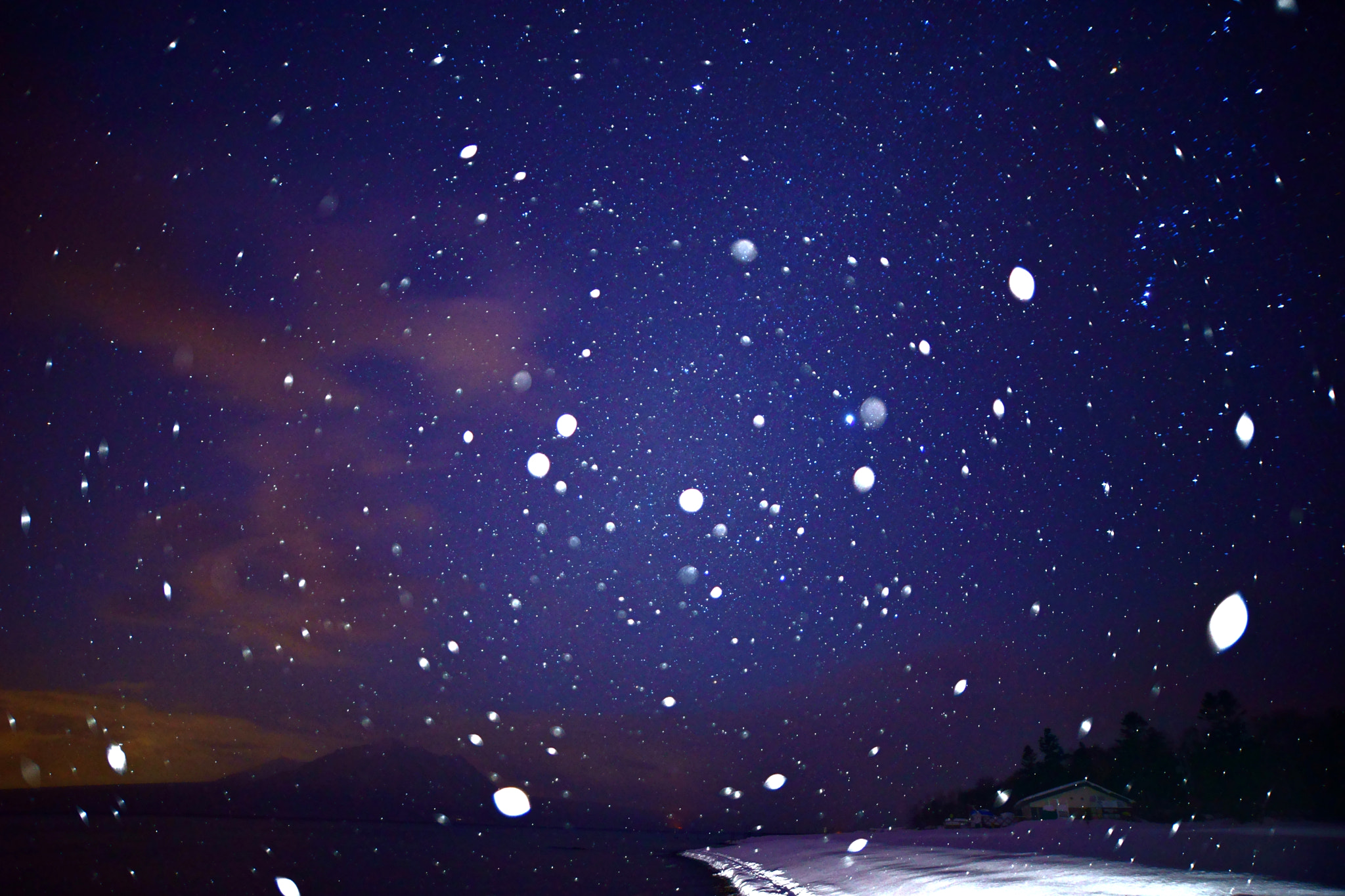 Sony a7 II + Sony DT 50mm F1.8 SAM sample photo. Star and snow photography