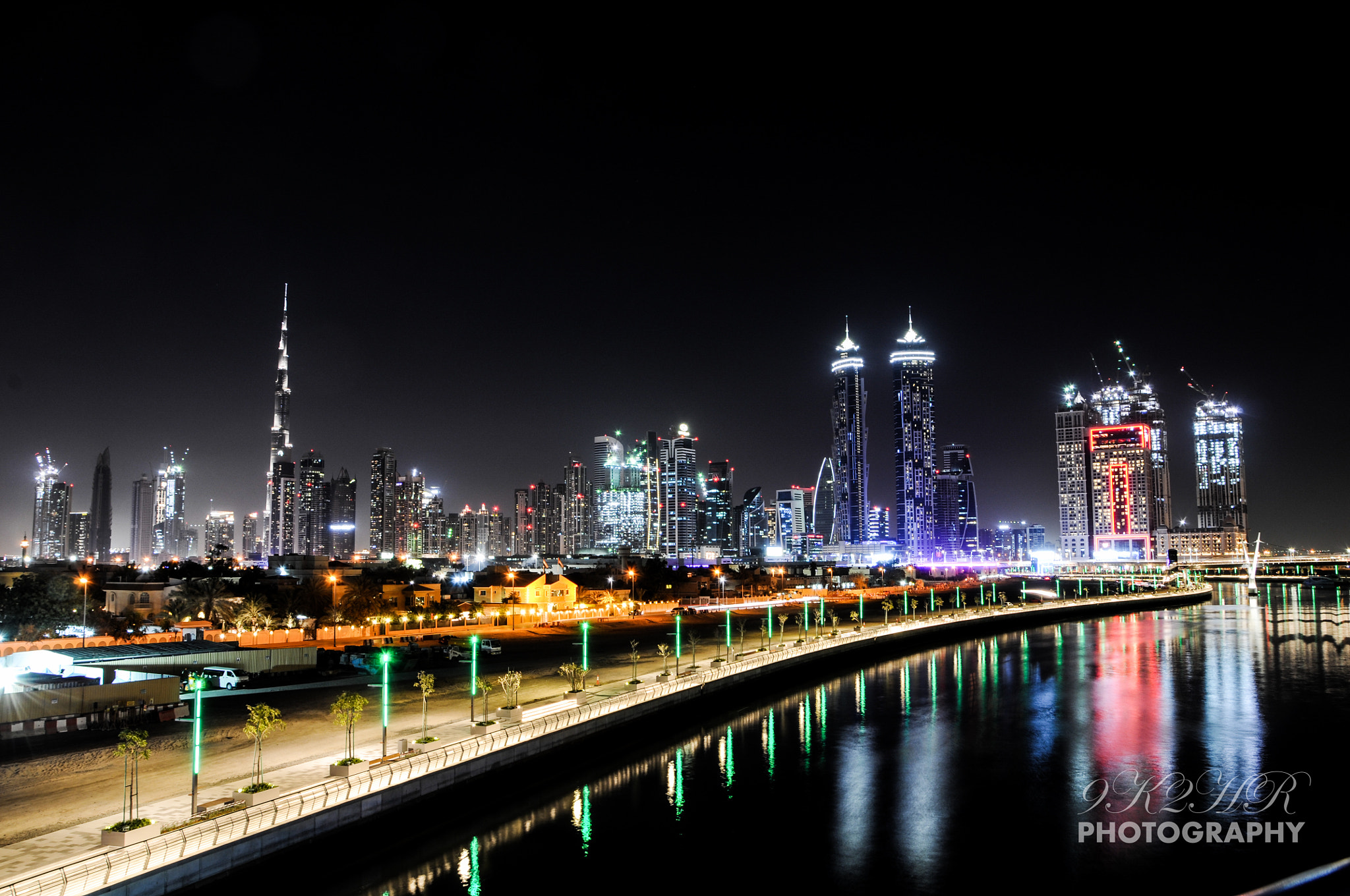 Nikon D300 sample photo. Dubai night lights photography