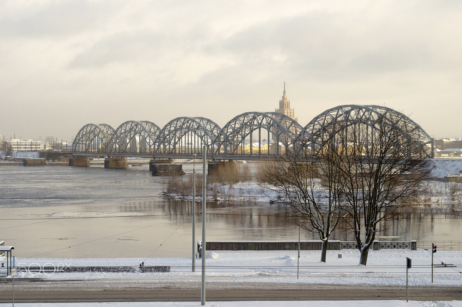 Sony Alpha DSLR-A580 sample photo. Riga railroad bridge over daugava river photography