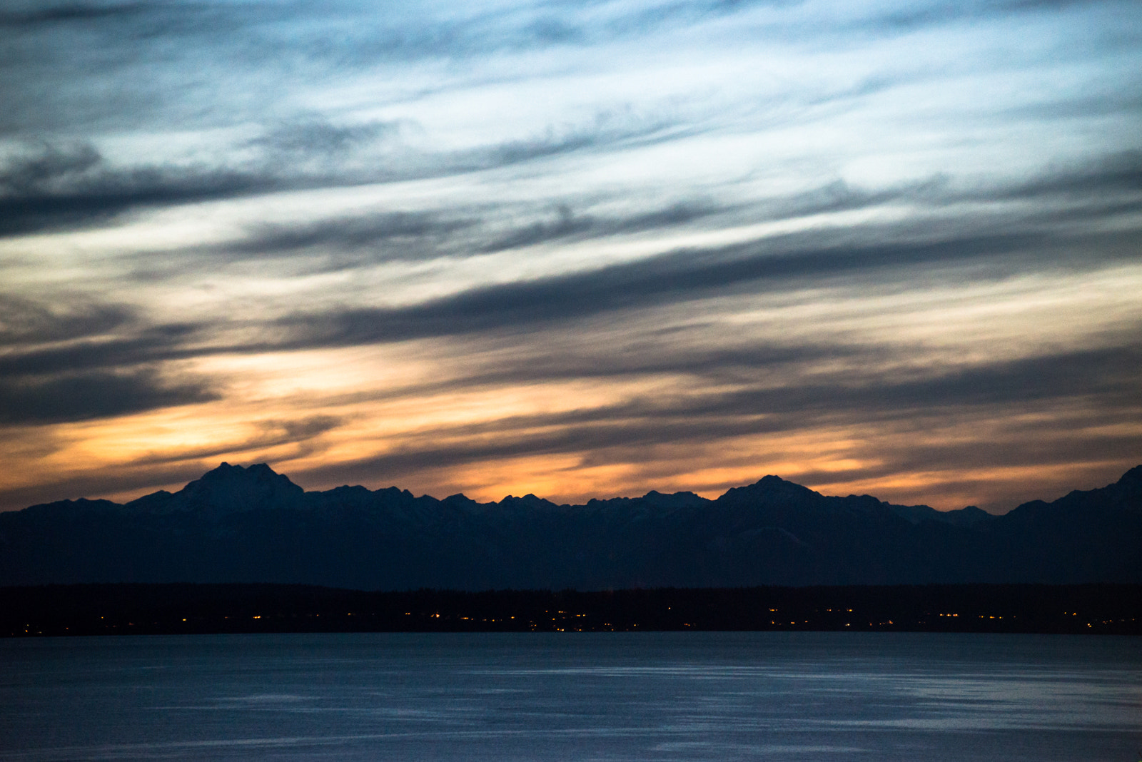 Nikon D800 sample photo. Olympic mountain sunset photography