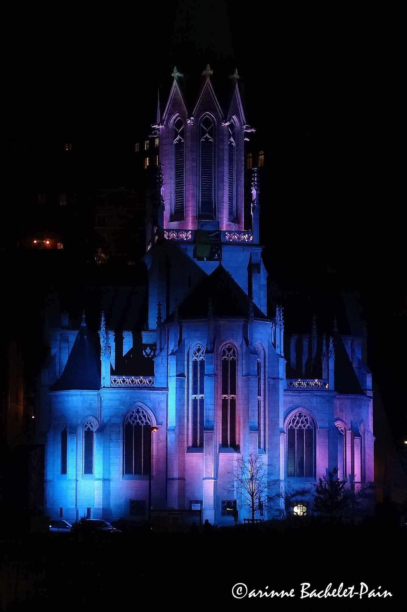 Sony DSC-WX10 sample photo. Fête des lumières lyon cathédrale photography