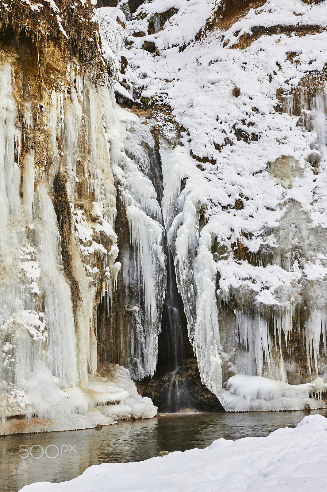 Sigma 24-70mm F2.8 EX DG HSM sample photo. Wall of ice on the banks of the nant d'aillon photography