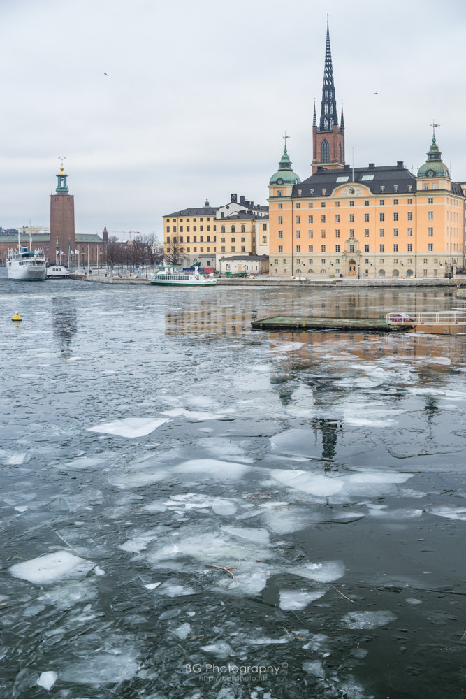 Sony a7 II + Canon EF 85mm F1.2L II USM sample photo. Stockholm on ice. photography