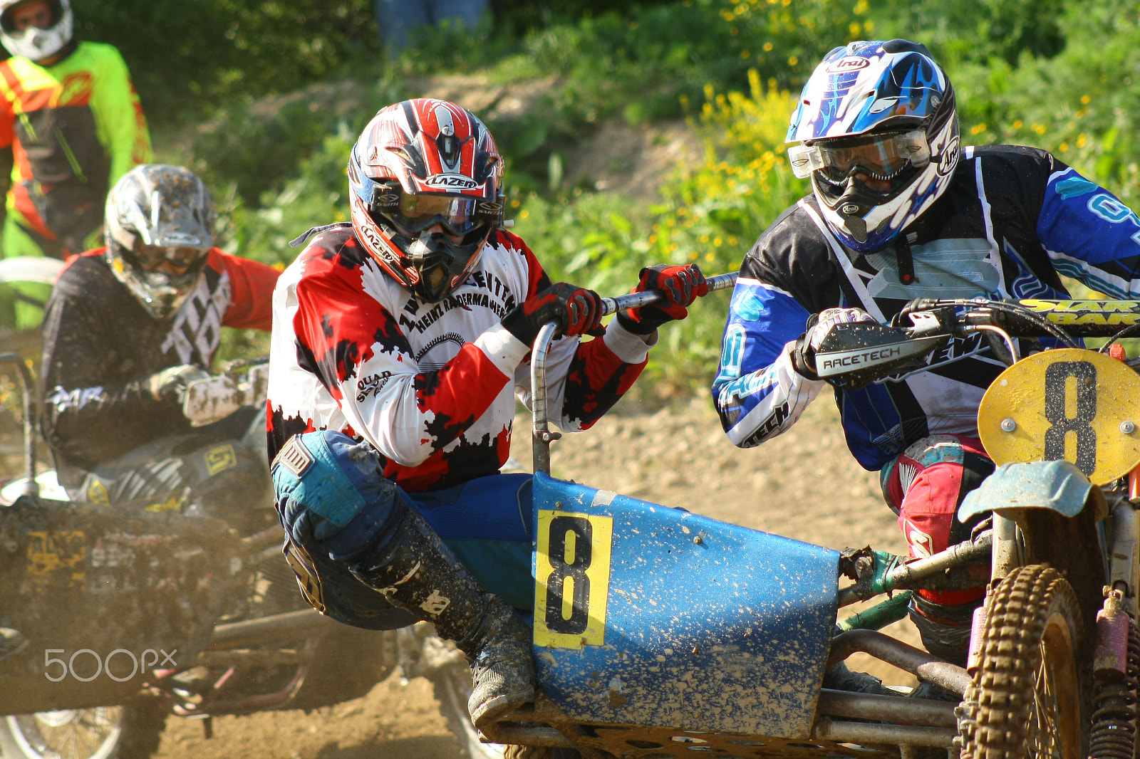 EF75-300mm f/4-5.6 sample photo. Motocross sidecar photography