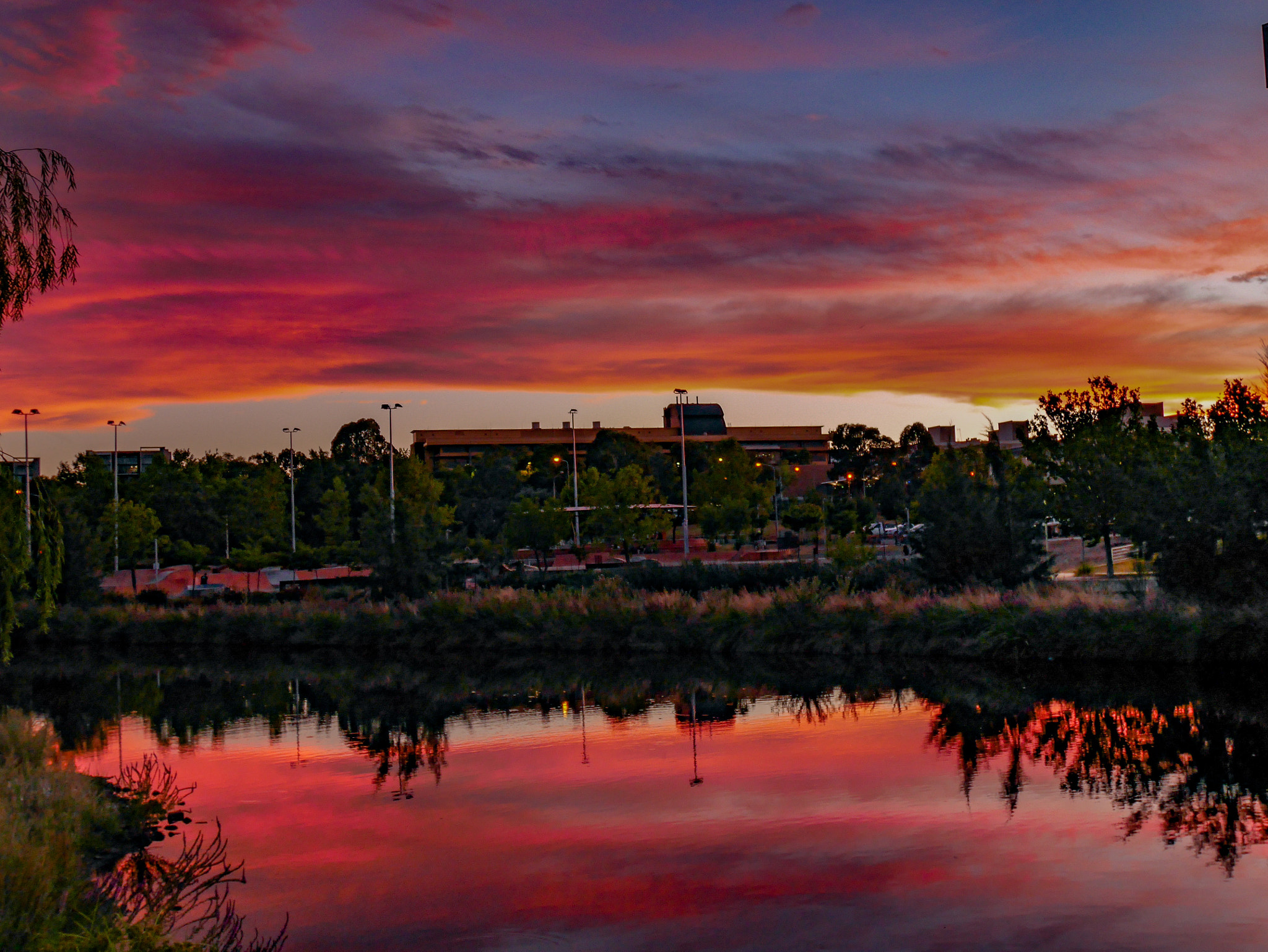 Panasonic DMC-GM1S sample photo. Just before the sunset reaches its crescendo - lake ginninderra, act, australia photography