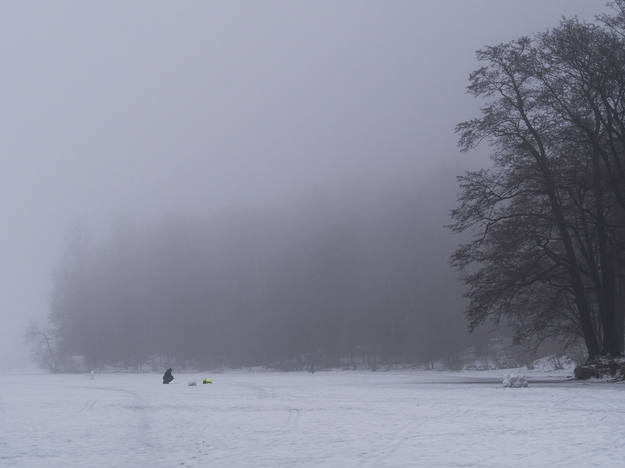 Olympus PEN E-PL6 sample photo. Winter fishing photography