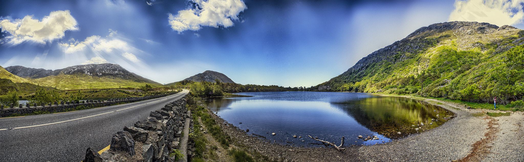 Canon EOS 6D + Canon EF 28-80mm f/3.5-5.6 USM IV sample photo. Kylemore abbey panorama photography