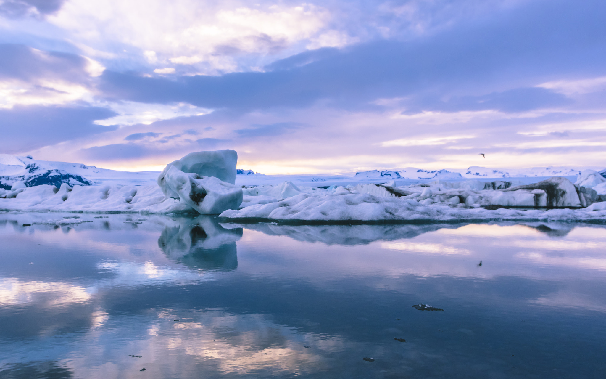 Pentax K-3 sample photo. Glacier lagoon at sunset photography