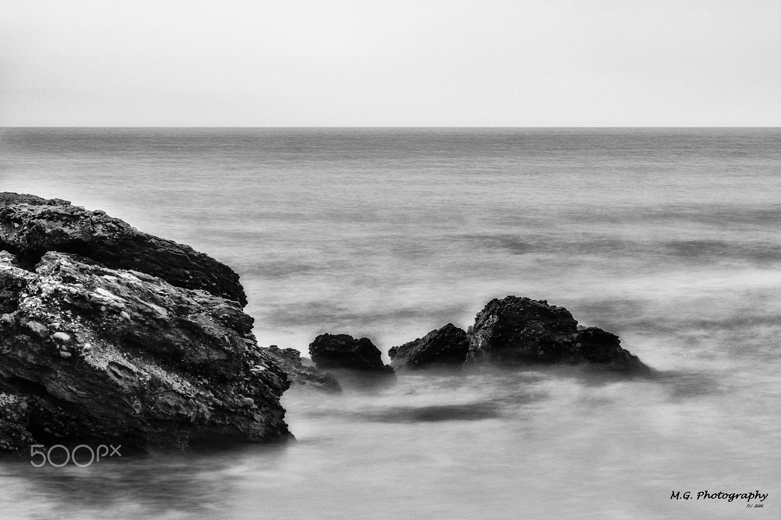 Nikon D5500 sample photo. Sea b&w photography