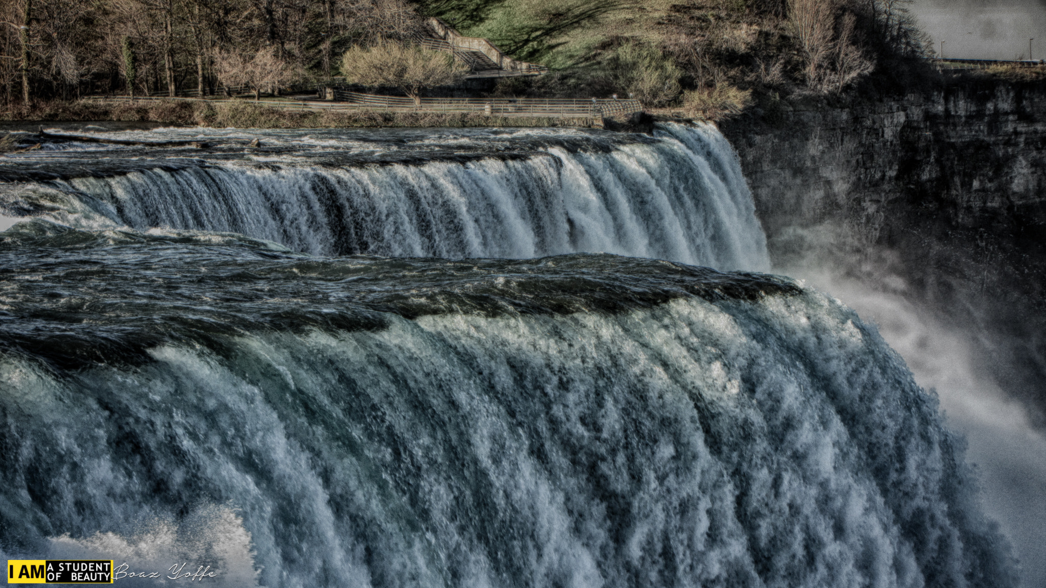 Canon PowerShot SX1 IS sample photo. Gloomy morning on niagra falls photography