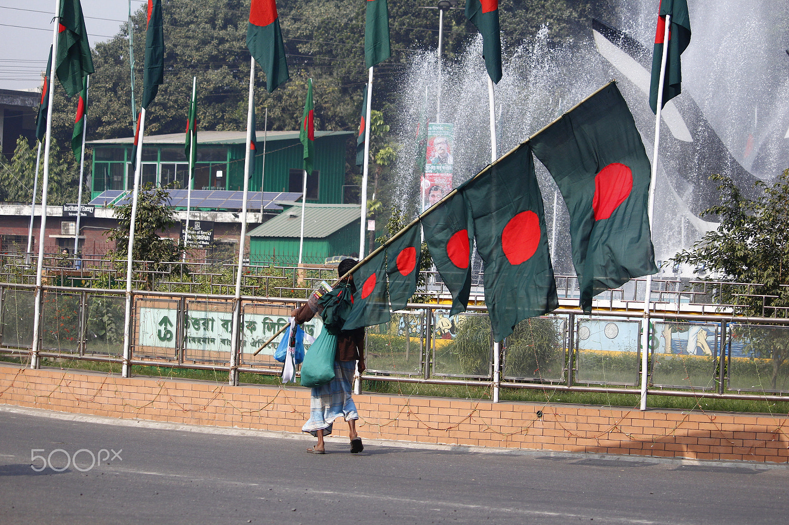 Canon EF-S 55-250mm F4-5.6 IS STM sample photo. National flag of bangladesh photography