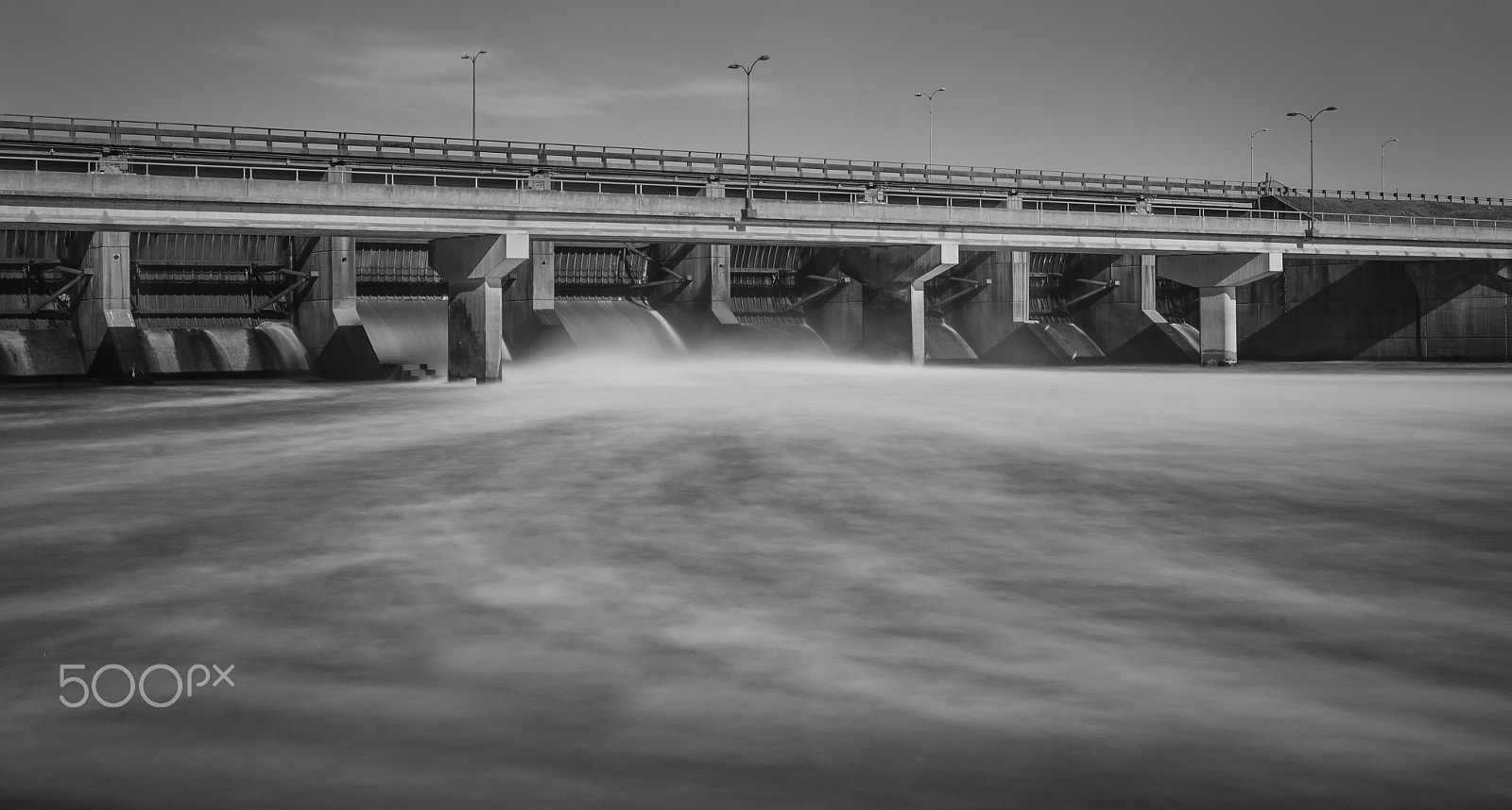 Nikon D7000 + AF Zoom-Nikkor 28-70mm f/3.5-4.5D sample photo. Spillway b&w (of ) photography