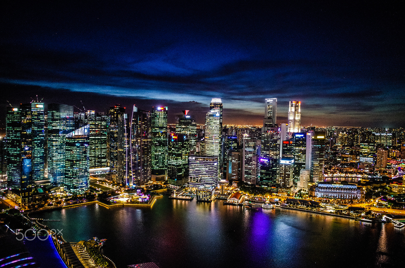 Ricoh GR + GR Lens sample photo. Singapore at night photography