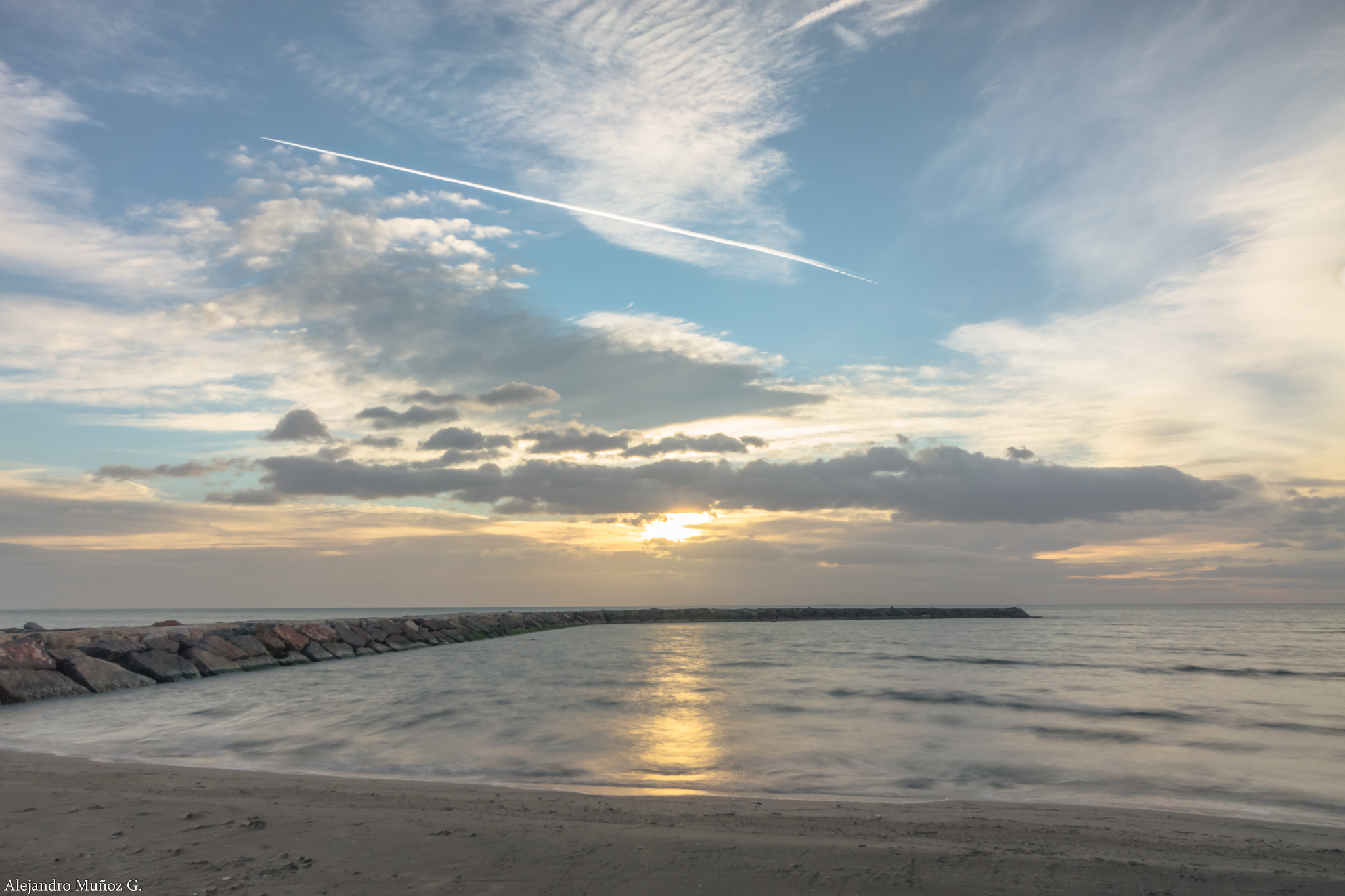 Sony Cyber-shot DSC-RX10 + 24-200mm F2.8 sample photo. Beautiful sunrise of the beach of foios (valencia) photography