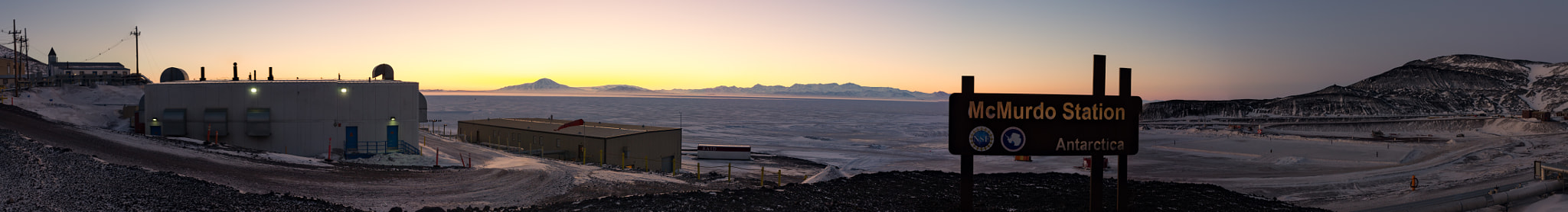 Canon EF-S 24mm F2.8 STM sample photo. Mcmurdo sunset photography
