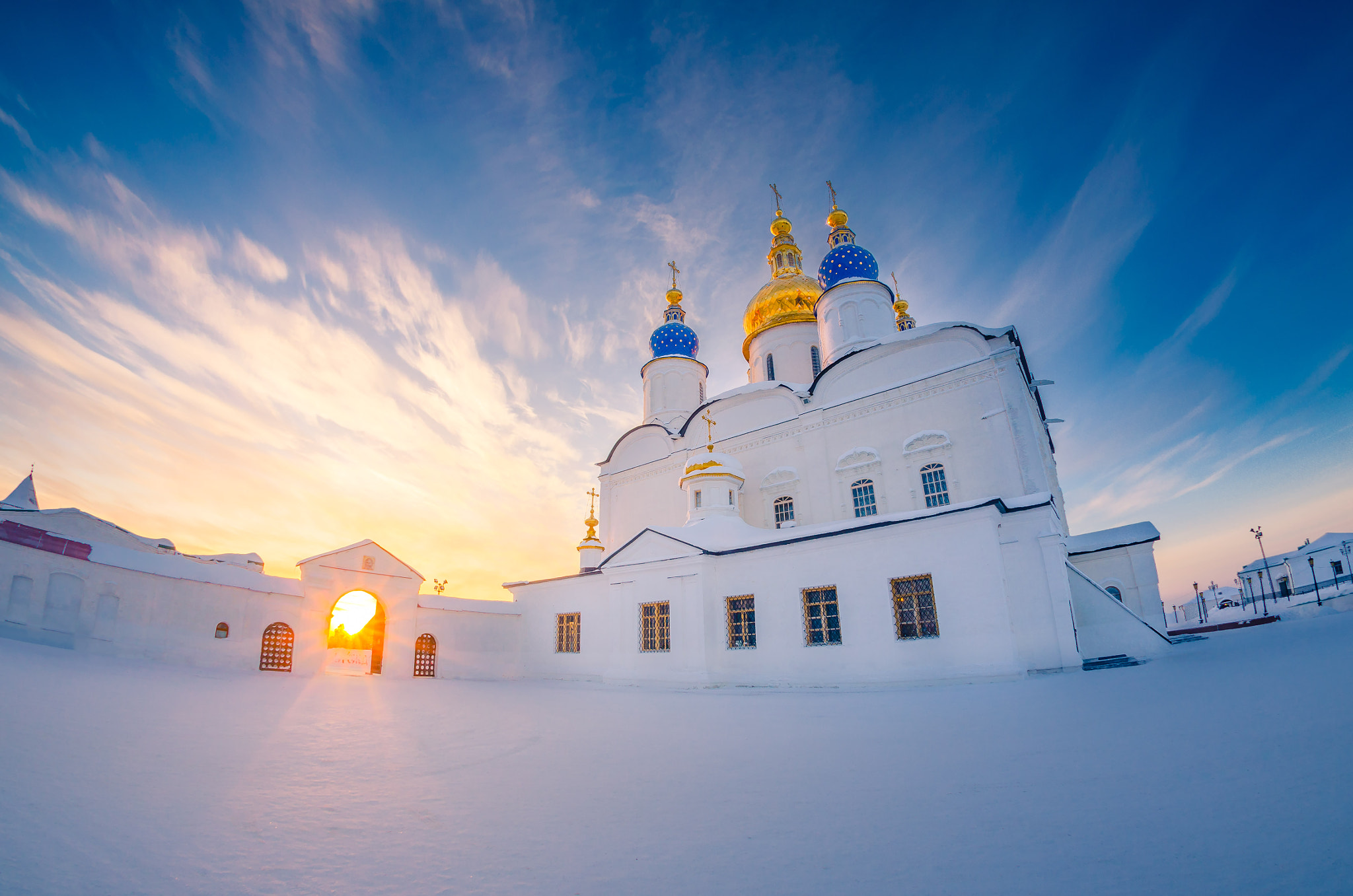 Nikon D5100 + Sigma 10mm F2.8 EX DC HSM Diagonal Fisheye sample photo. Saint sophia caphedral at sunrise photography