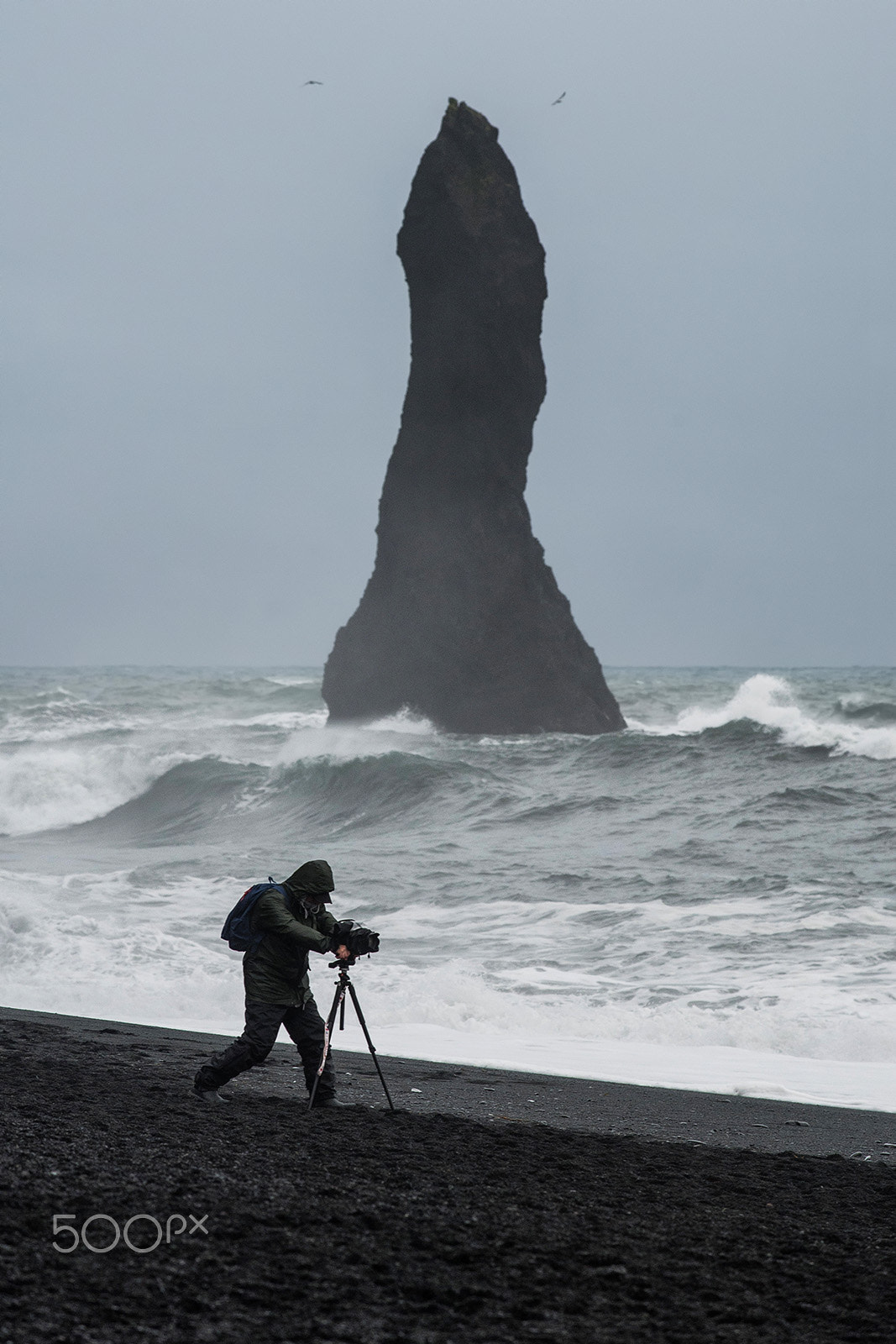 Nikon AF-S Nikkor 70-200mm F4G ED VR sample photo. In action at reynisfjara photography