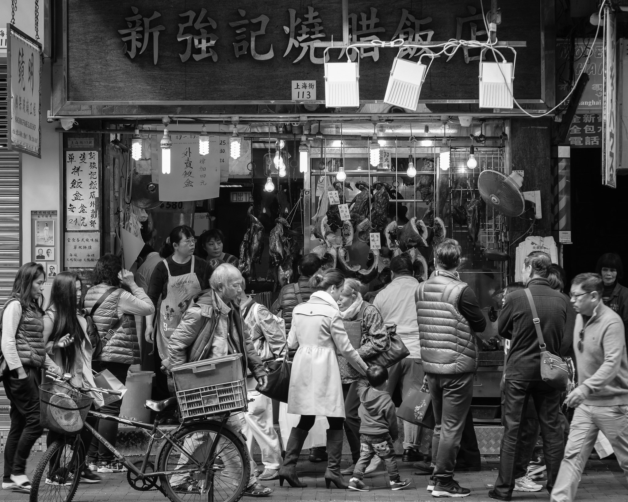Sigma 105mm F2.8 EX DG OS HSM sample photo. Butcher shop in hong kong photography