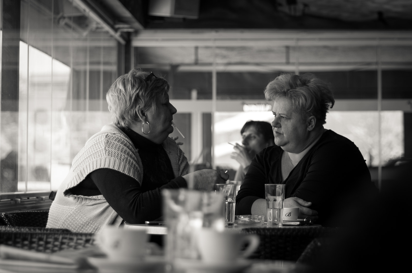 A Series Lens sample photo. Coffee & cigarettes photography