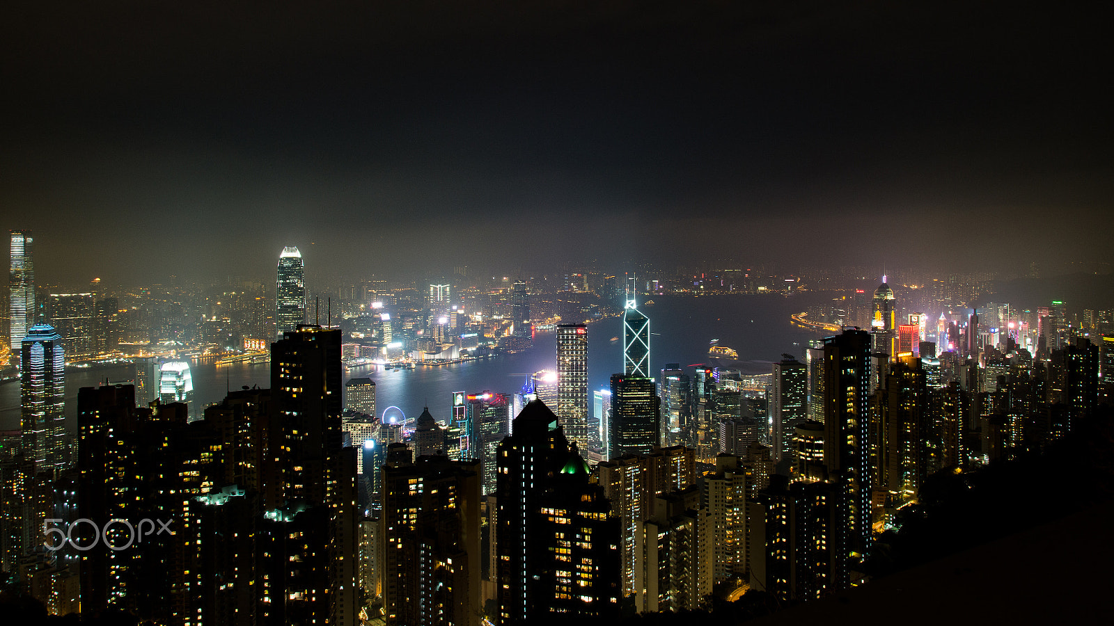 Sony SLT-A58 sample photo. Cn - victoria peak night photography