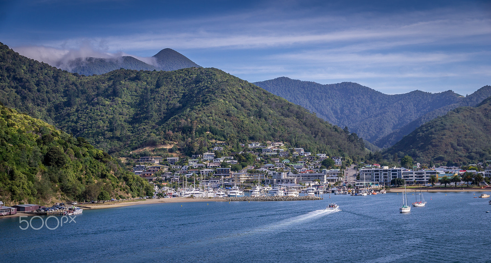Sony SLT-A37 sample photo. Scenic view of picton, new zealand from ferry photography