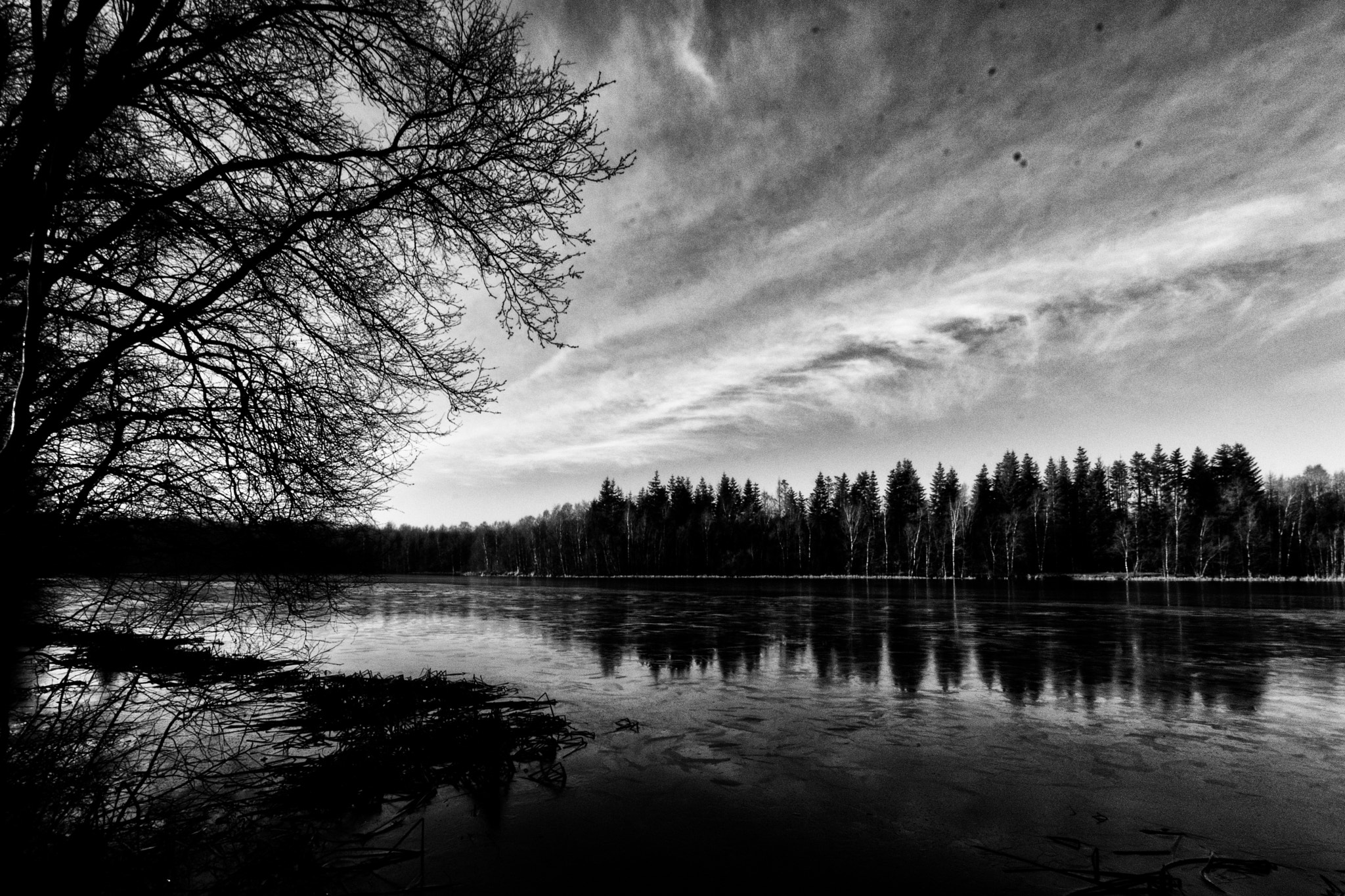 Nikon D5500 + Sigma 10-20mm F3.5 EX DC HSM sample photo. Bnw lake photography