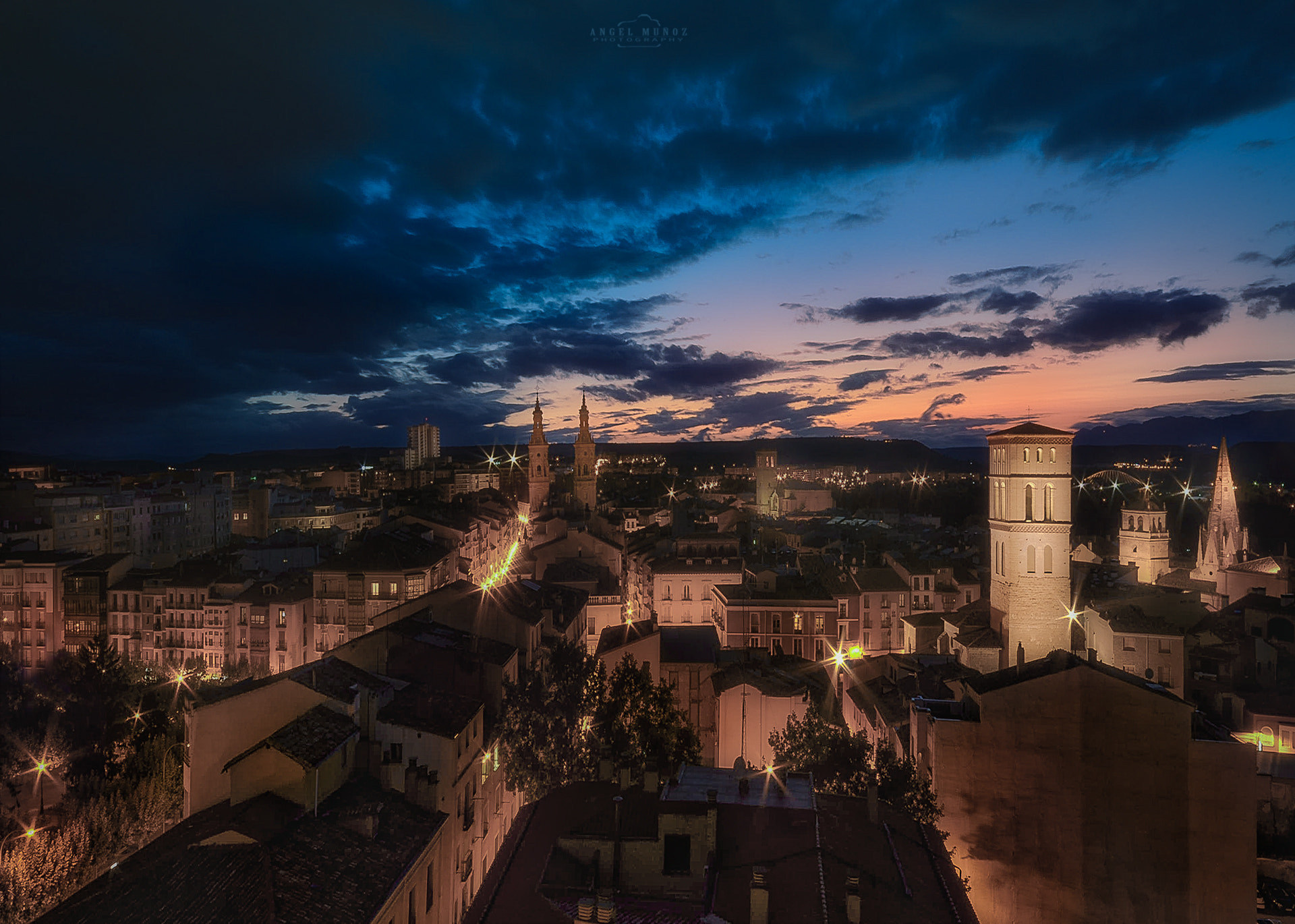 Sigma 10-20mm F4-5.6 EX DC HSM sample photo. Sunset over logroño photography