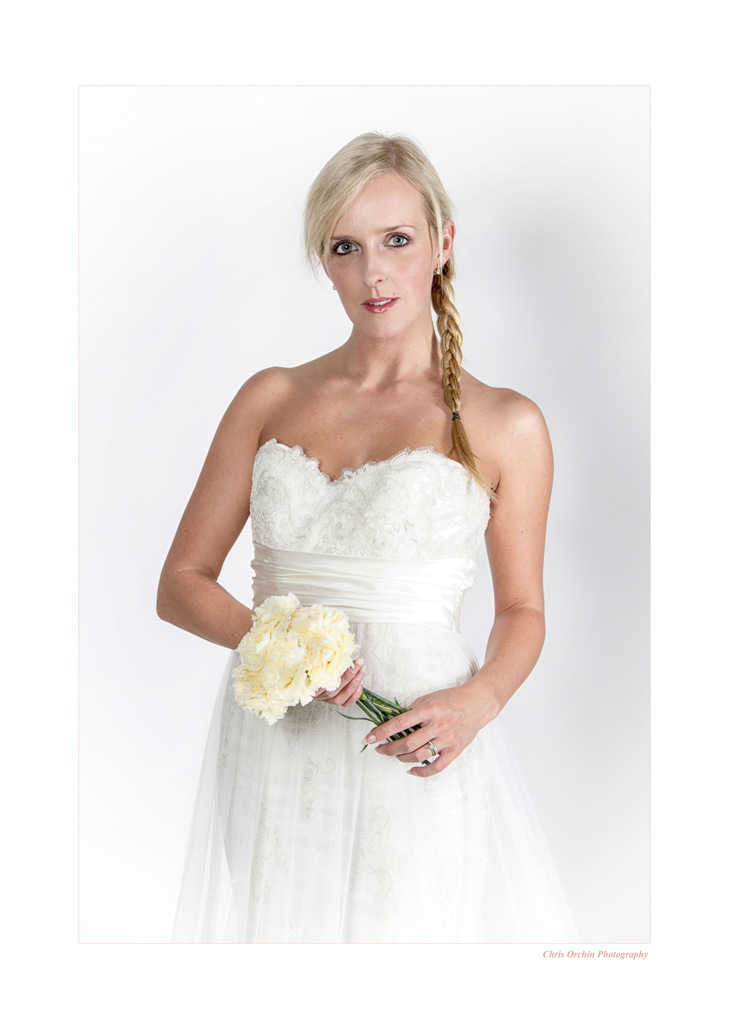 Sigma 18-125mm F3.8-5.6 DC OS HSM sample photo. Wedding dress with flowers photography