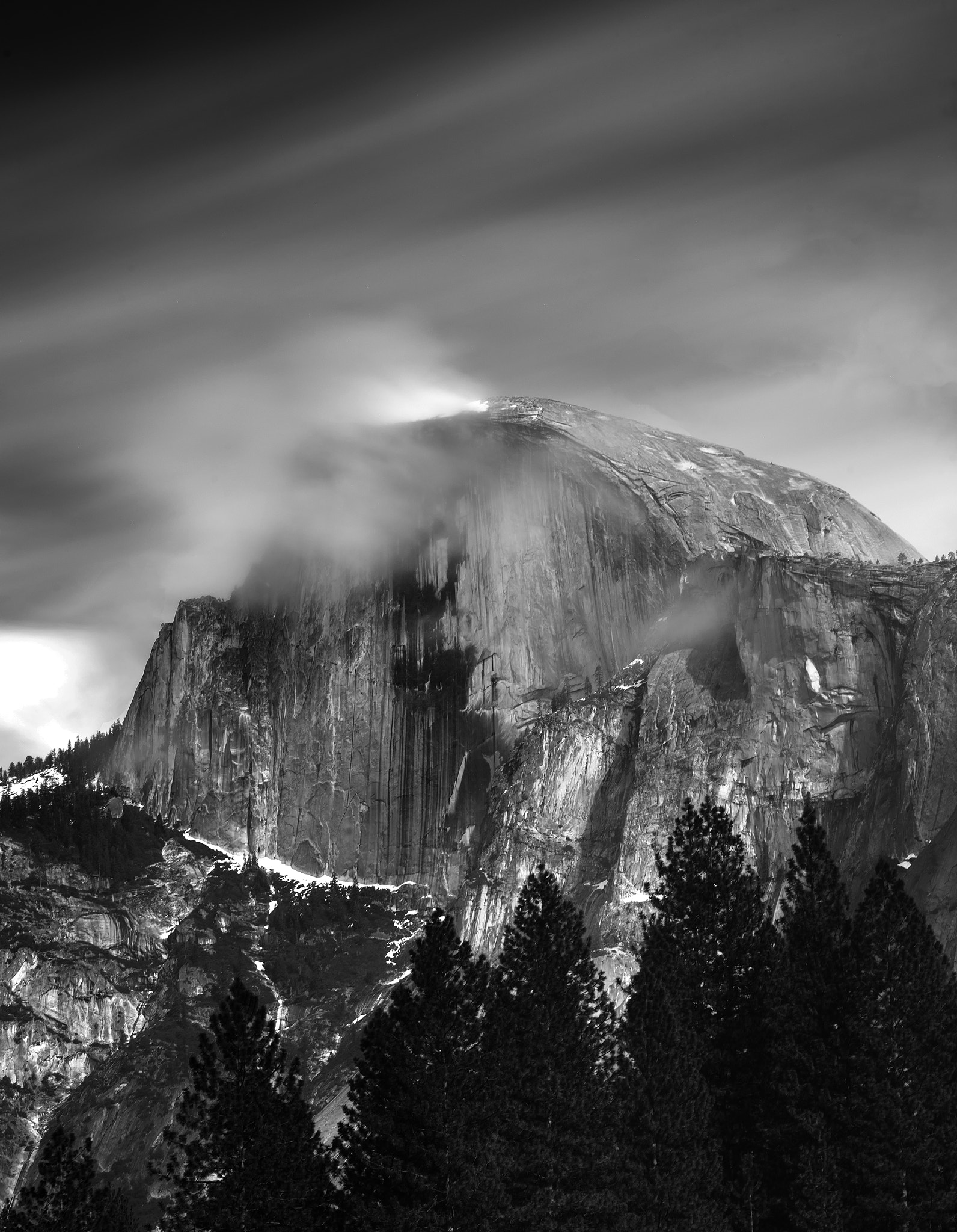 Sony Planar T* 85mm F1.4 ZA sample photo. Half dome snowy top photography