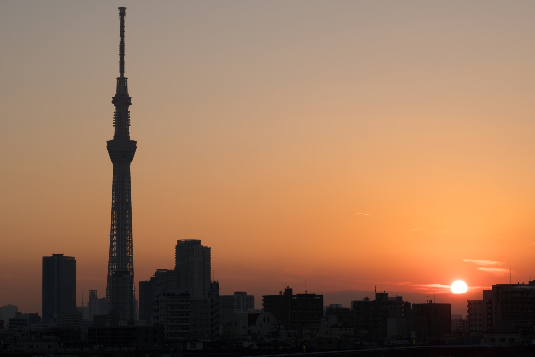 Sony a6300 + Sony FE 70-200mm F4 G OSS sample photo. Tokyo sky tree and sunset photography