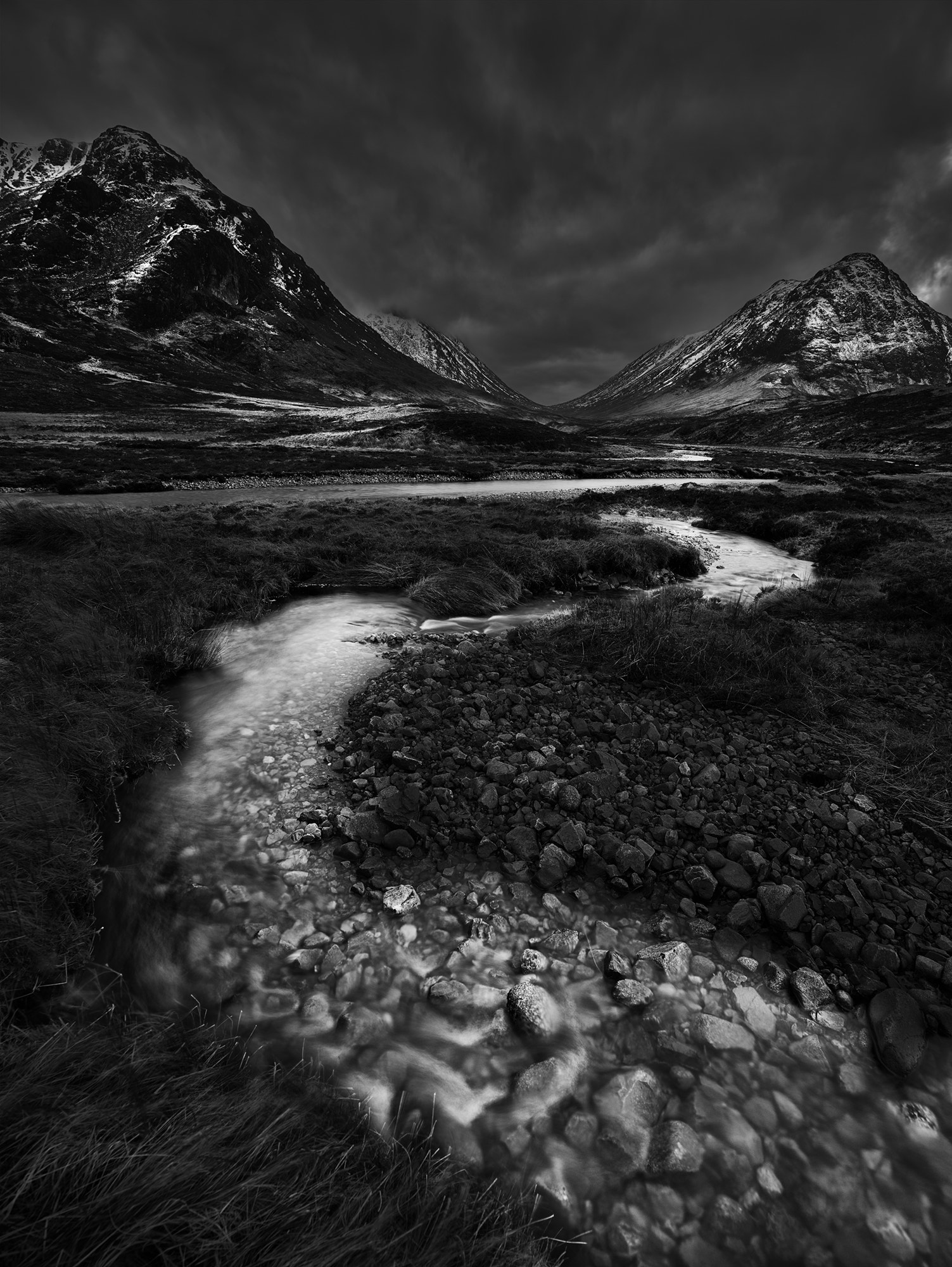 Phase One IQ3 80MP sample photo. Snake stream, altnafeadh, glen coe photography