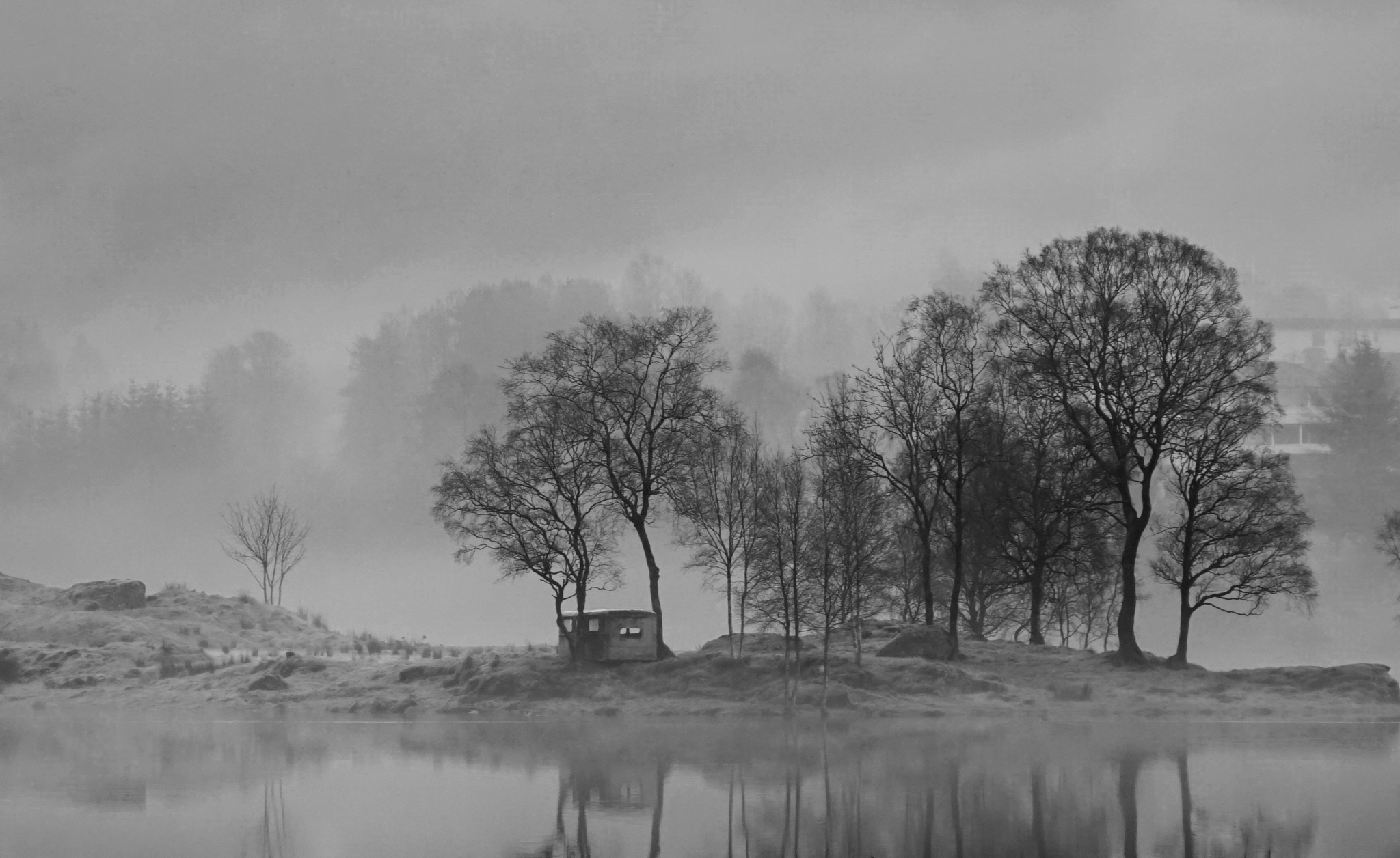 Sony FE 24-240mm F3.5-6.3 OSS sample photo. In the fog. from langavatnet in bergen, norway photography