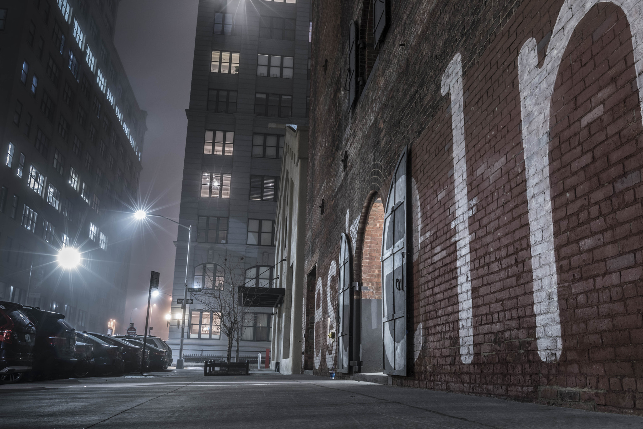 Nikon AF-S Nikkor 20mm F1.8G ED sample photo. A foggy night photography
