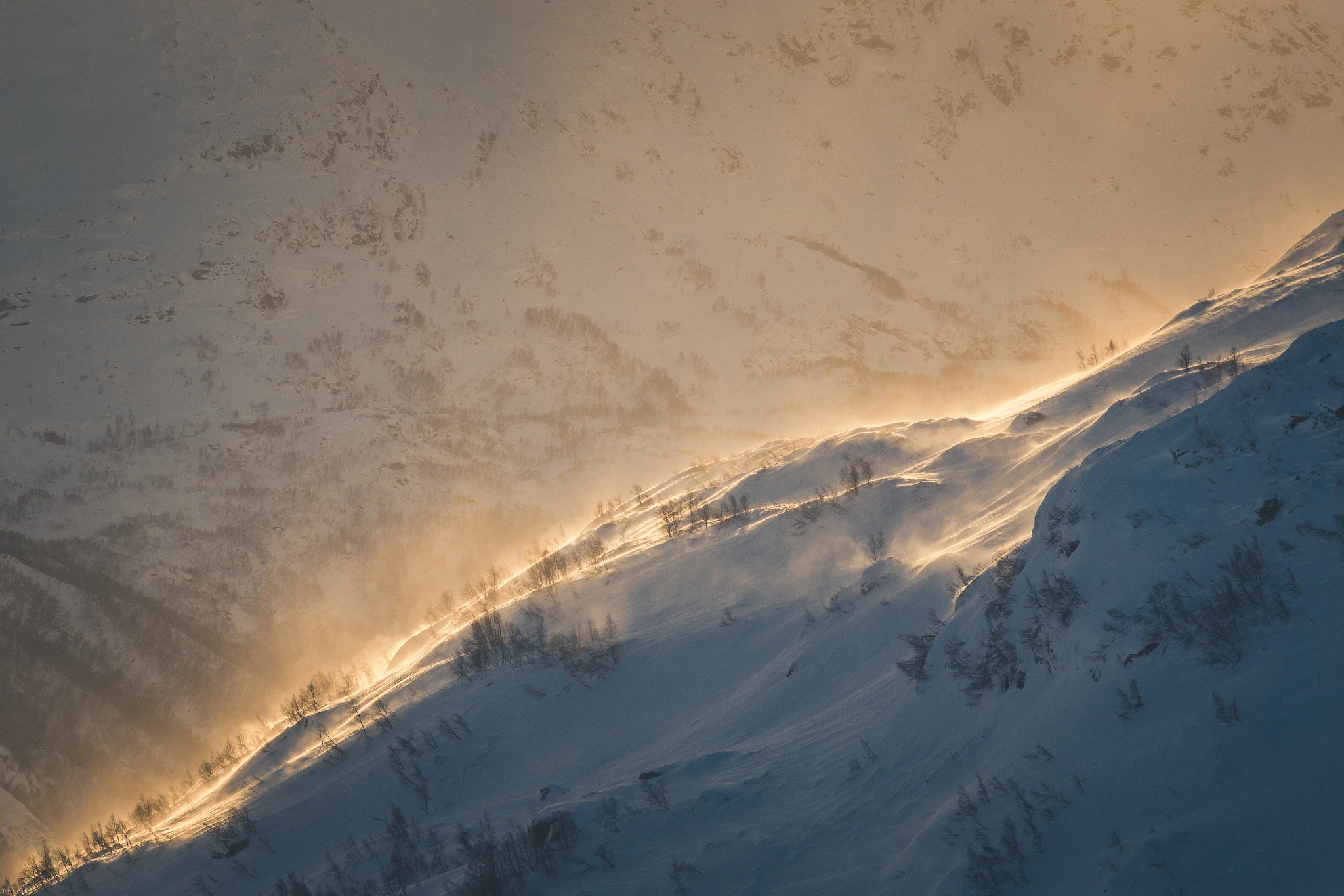 Canon EF 70-300mm F4-5.6L IS USM sample photo. From røldal in norway on a windy day. the sun has just reached a part of the mountain. photography