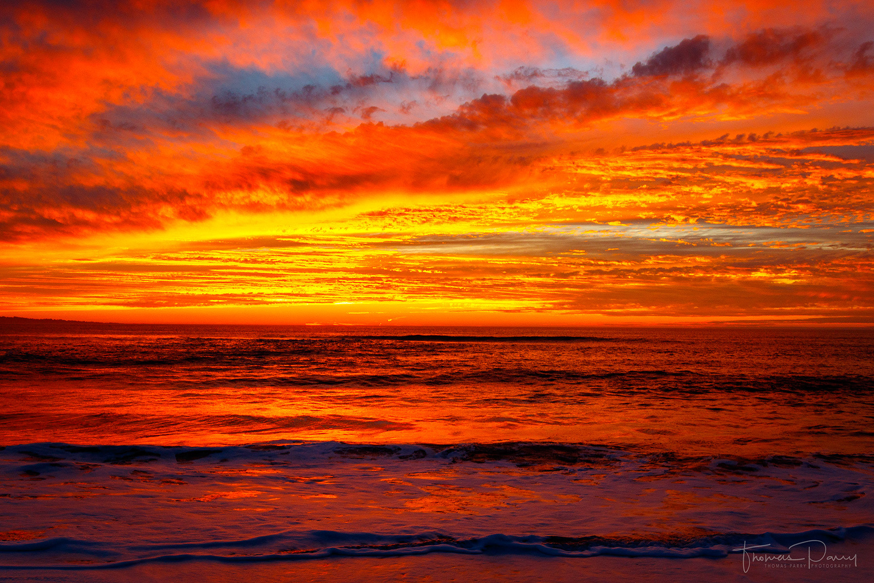 Canon EF 24-70mm F2.8L II USM sample photo. Sea and sky fire photography